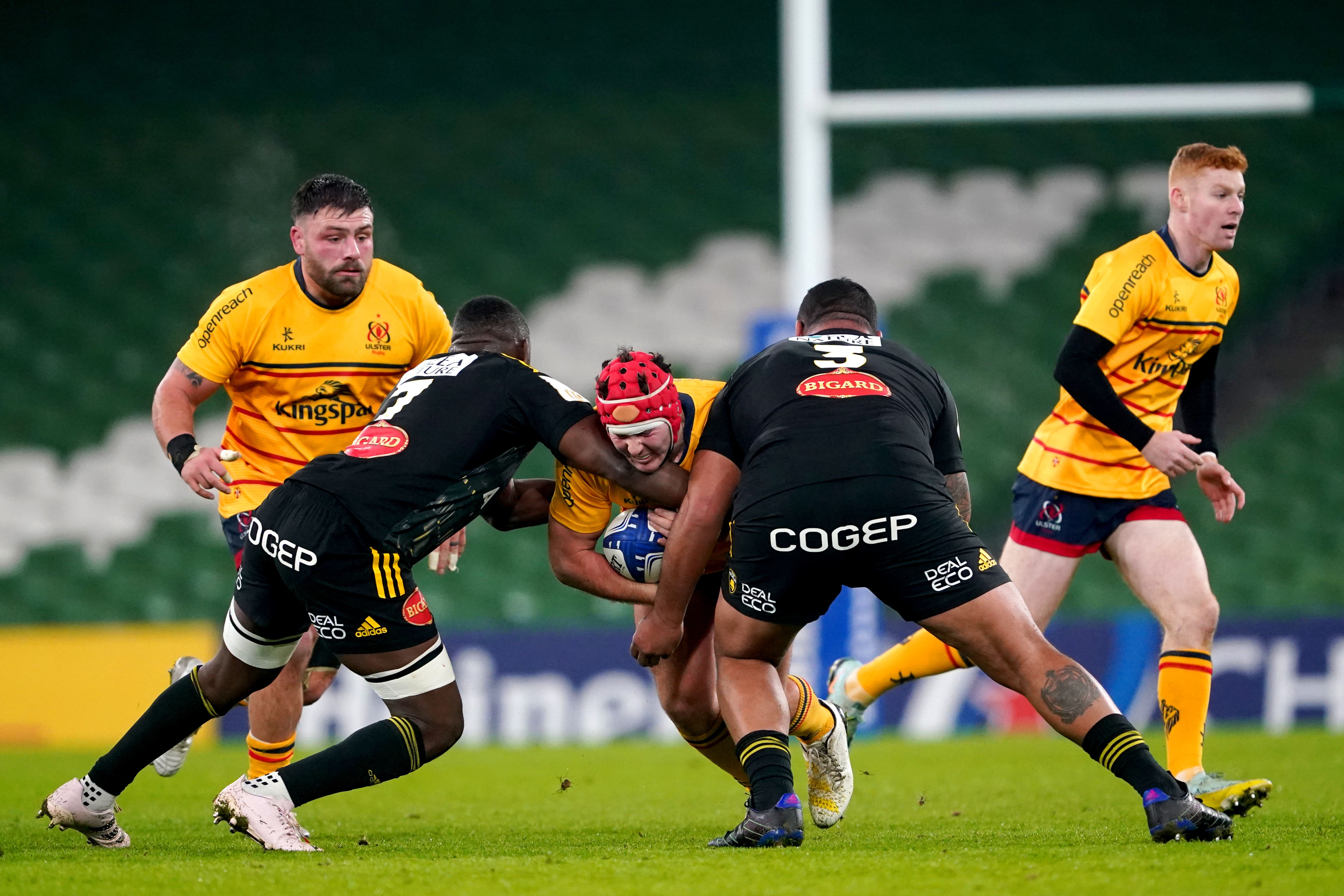 Tom Stewart, centre, has been called up by Ireland ahead of the match against Wales (PA)