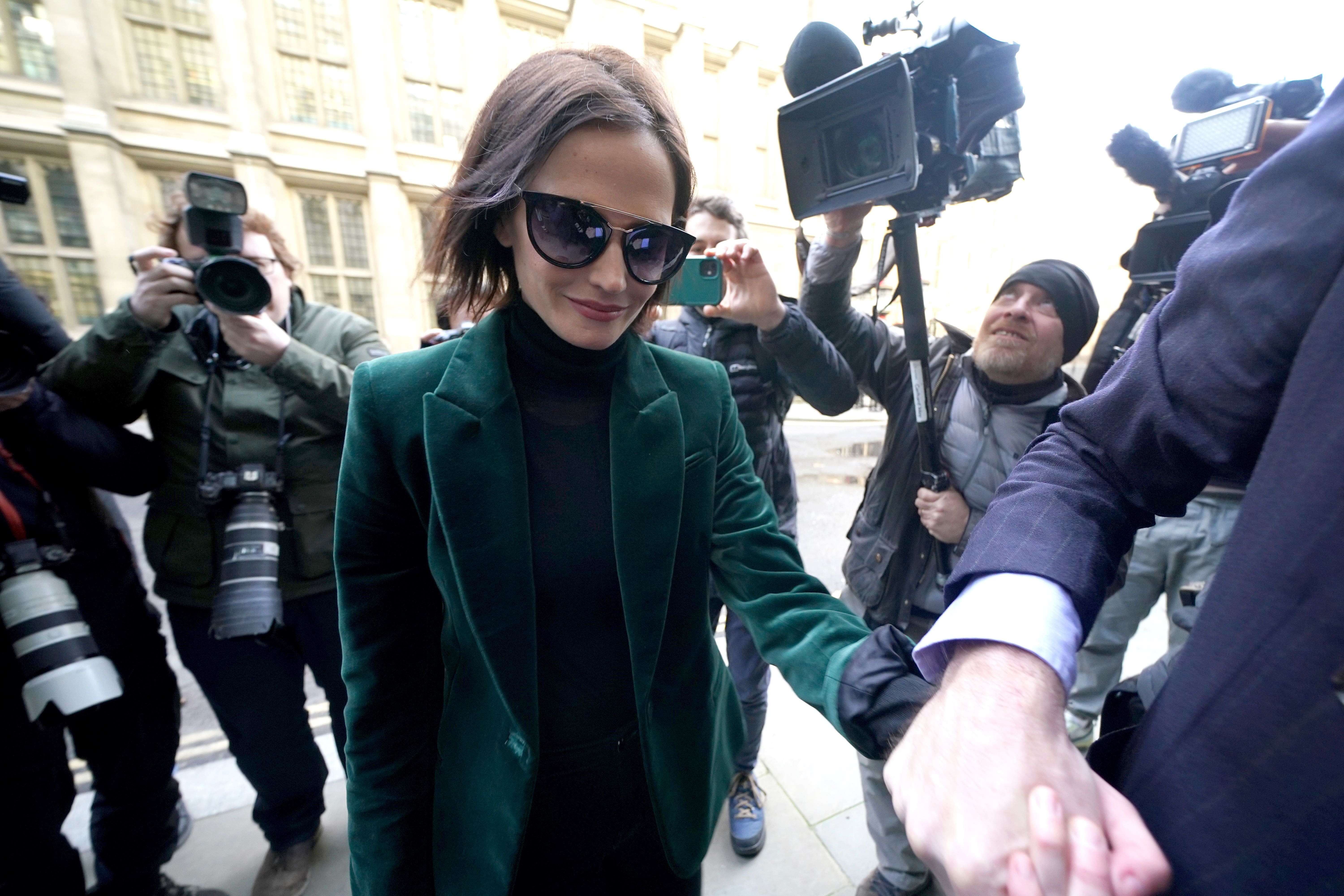 Eva Green arrives at the Rolls Building, London (Yui Mok/PA)