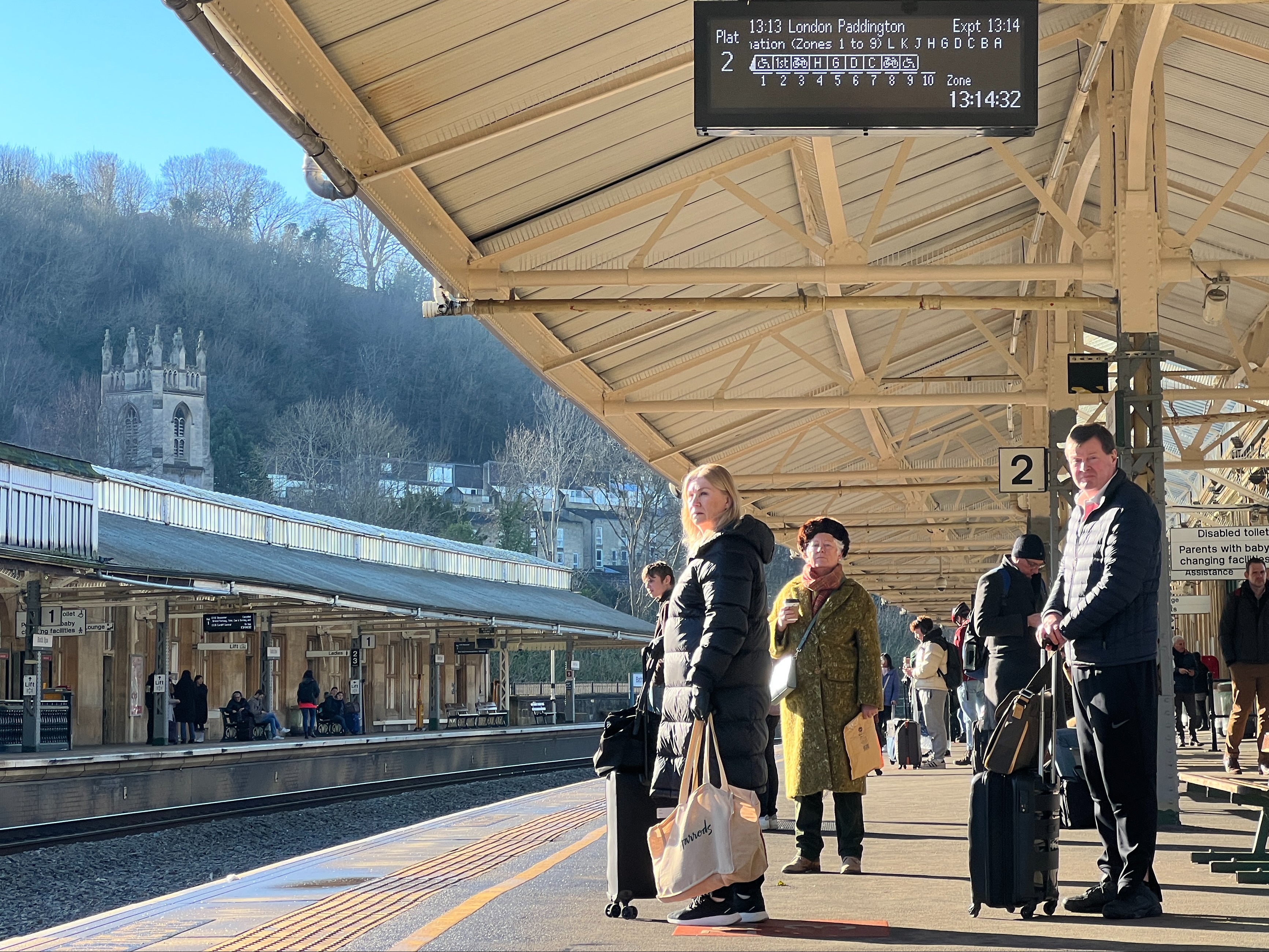 Waiting game: Bath Spa station will see many train cancellations on Sunday, 15 December