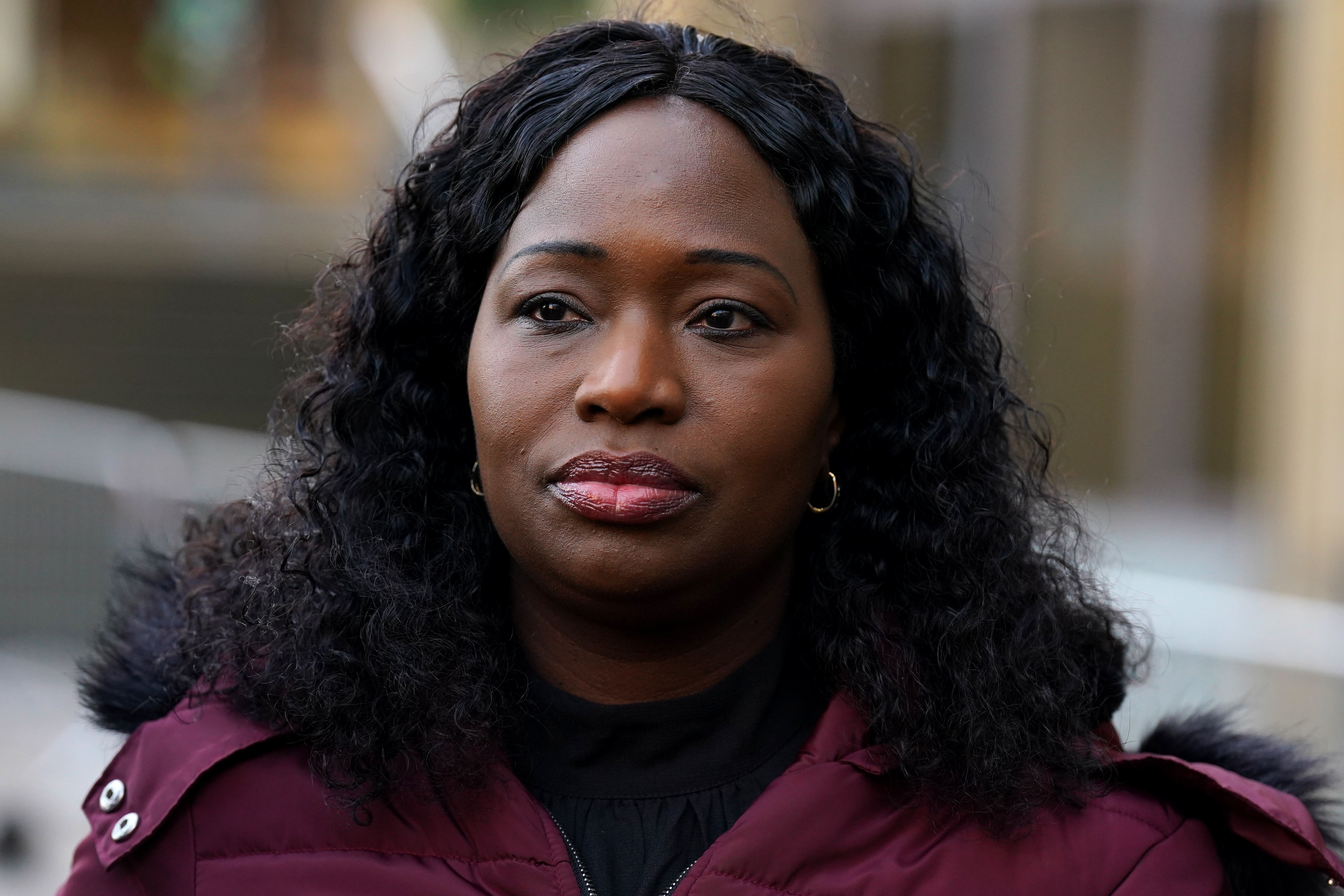 Sheku Bayoh’s sister Kadi Johnson arrives at Capital House in Edinburgh for the public inquiry into his death (Andrew Milligan/PA)