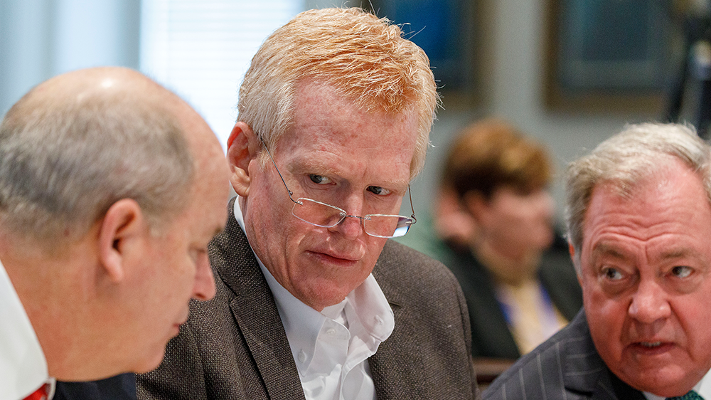 Alex Murdaugh with his attorneys at his murder trial