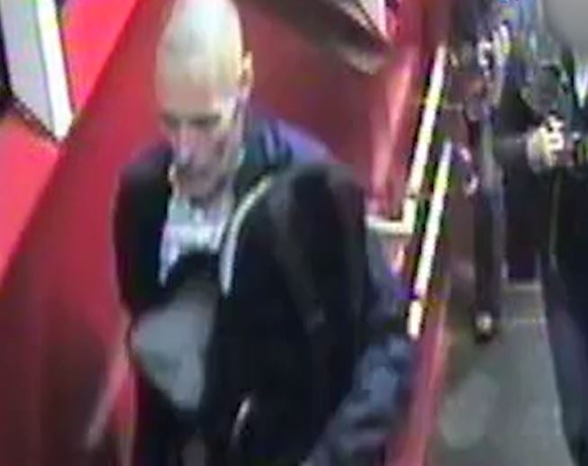 Lee Peacock was filmed at a railway station as part of a CCTV appeal