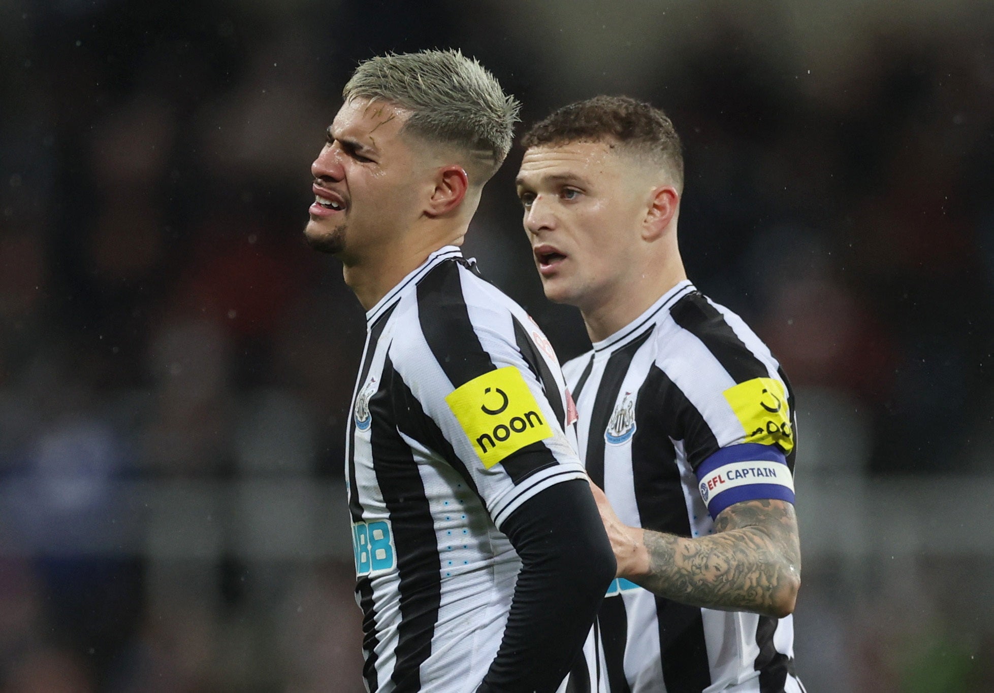 Bruno Guimaraes’ late red card did put a slight dampener on proceedings for Newcastle