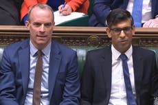 Sunak under pressure from ‘frustrated’ Tory MPs over Raab allegations 