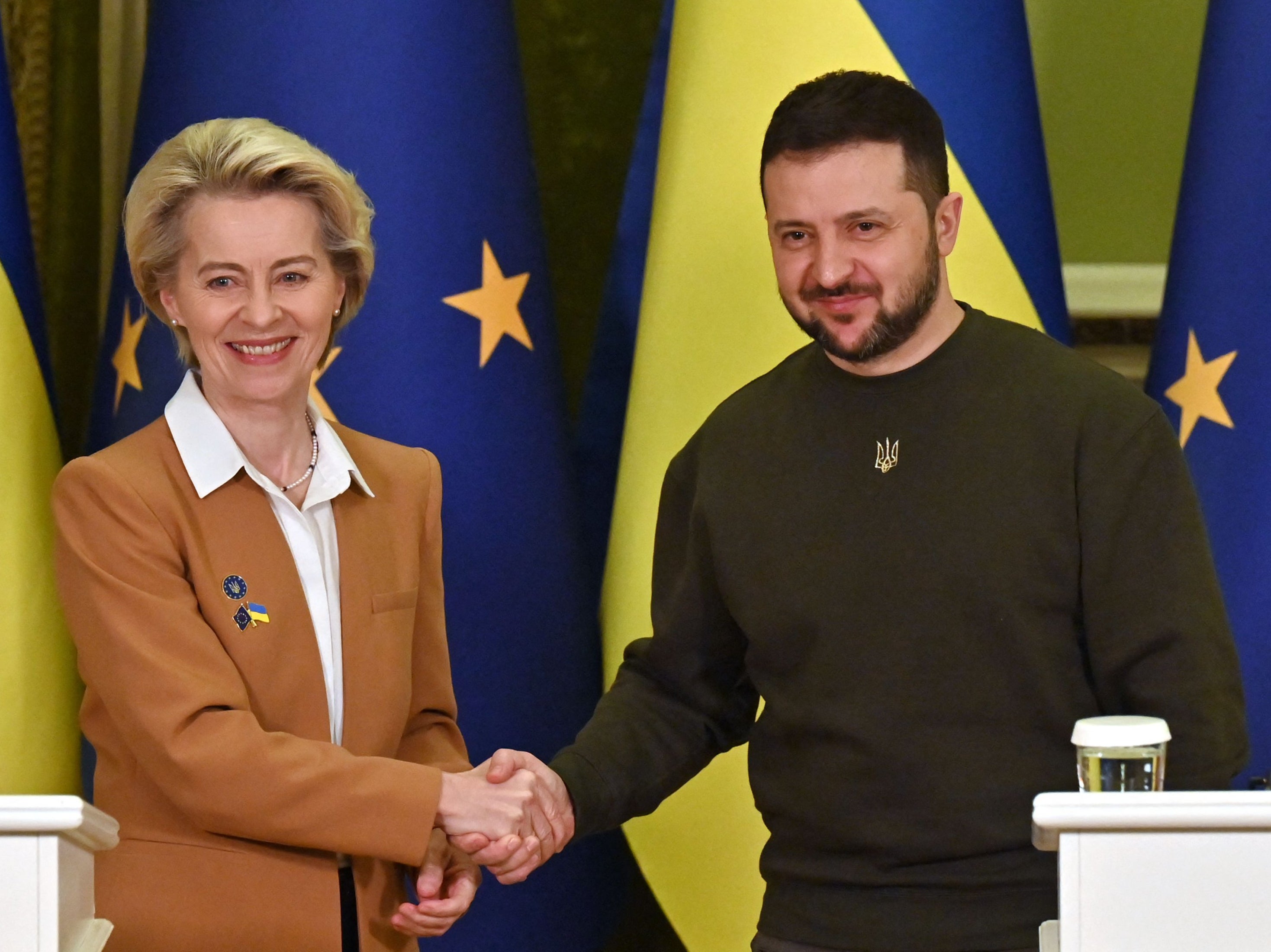 Zelensky and president of the European Commission Ursula von der Leyen in Kyiv