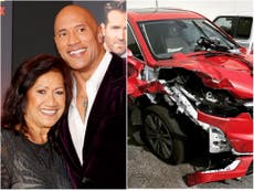 ‘She’s a survivor’: Dwayne Johnson’s mum Ata involved in car crash as actor shares photo of damaged vehicle