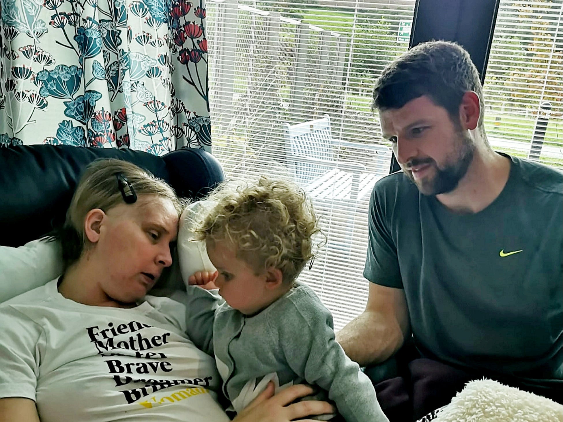 Anneka Johnson with her husband Alan and their daughter Sienna before her death aged 33