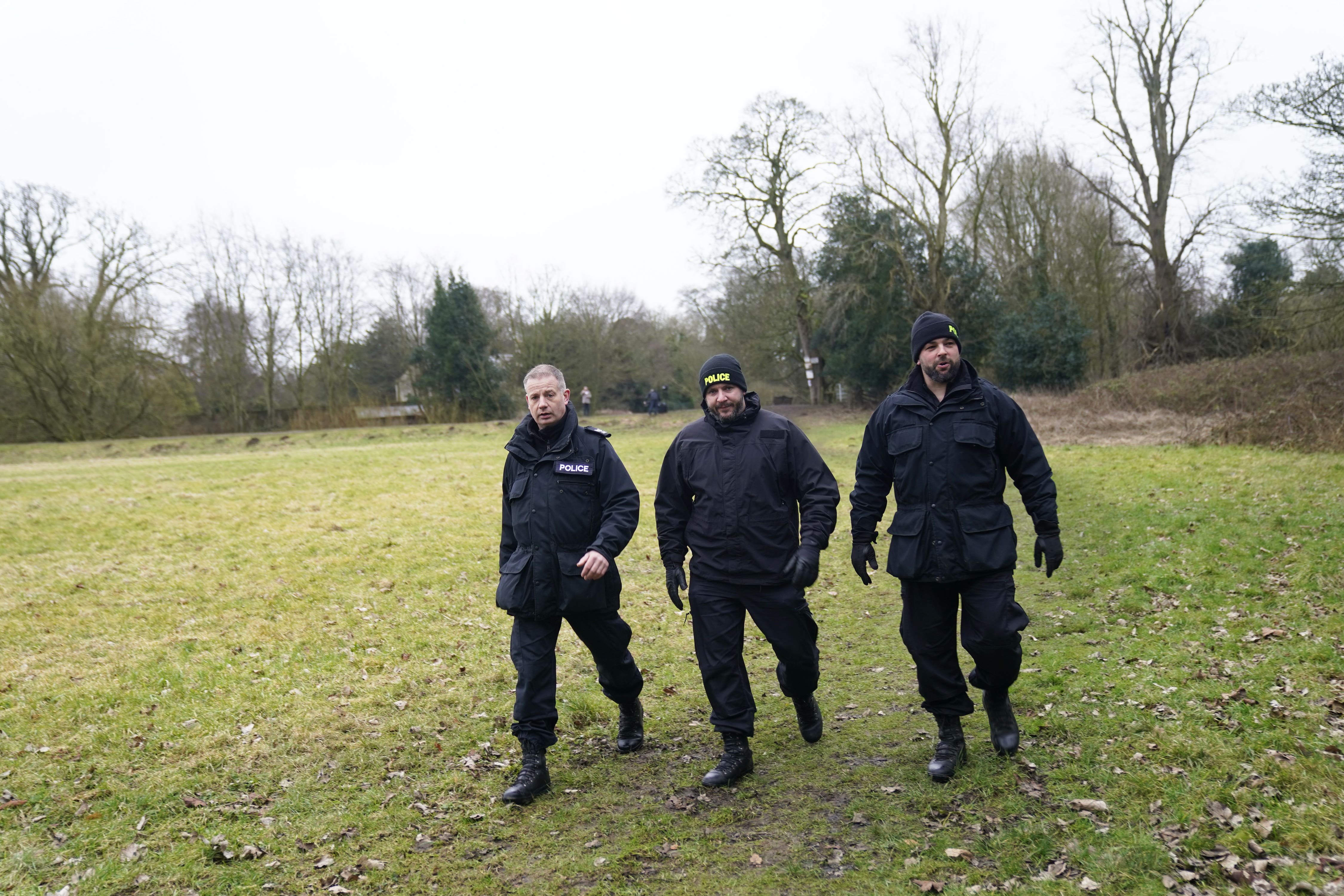 Police officers in St Michael’s on Wyre, Lancashire