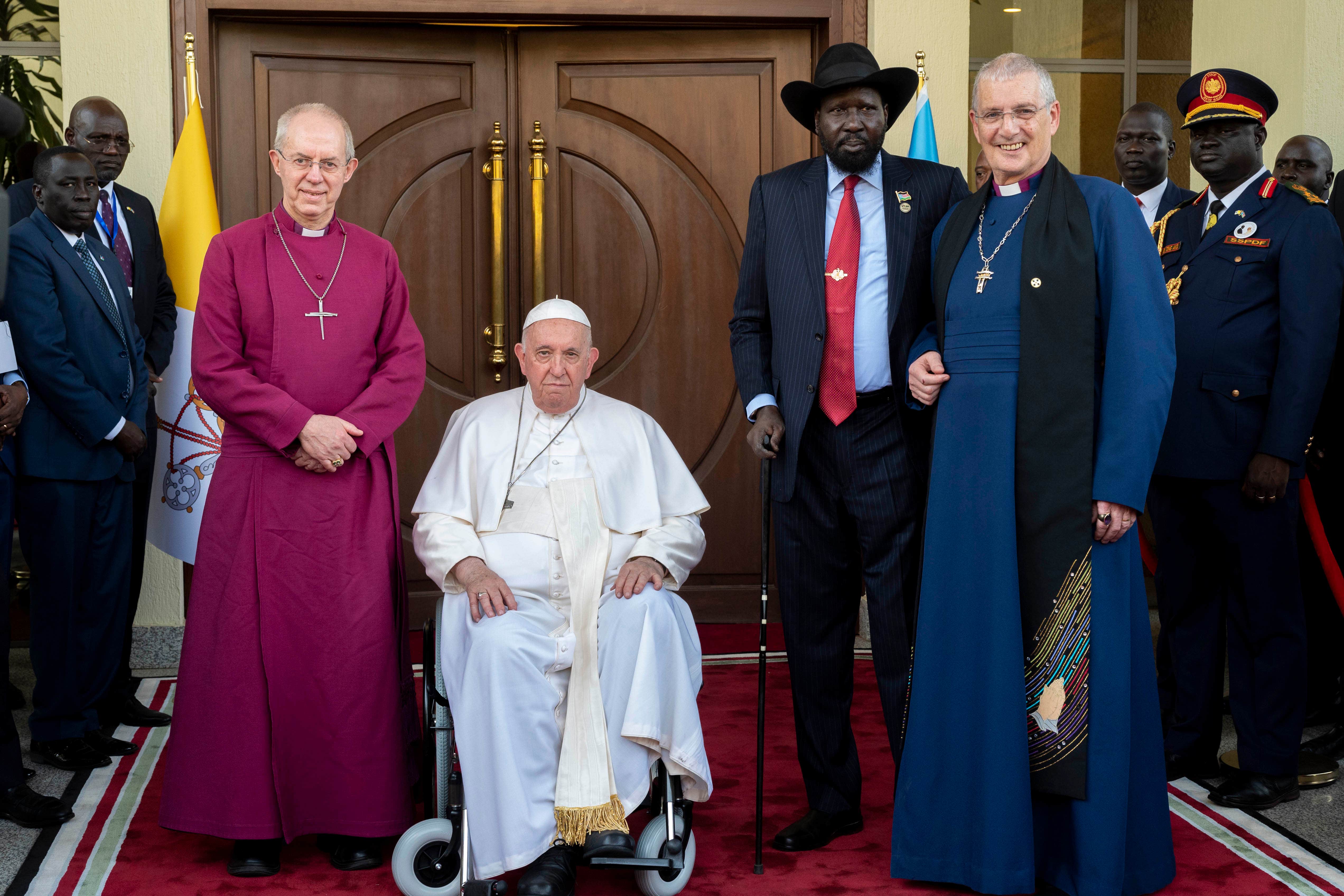 Moderator of the Church of Scotland Rt Rev Dr Iain Greenshields is in Juba, South Sudan, on a pilgrimage of Peace with The Pope and Archbishop of Canterbury Rev Justin Welby (Andrew O’Brien/PA)