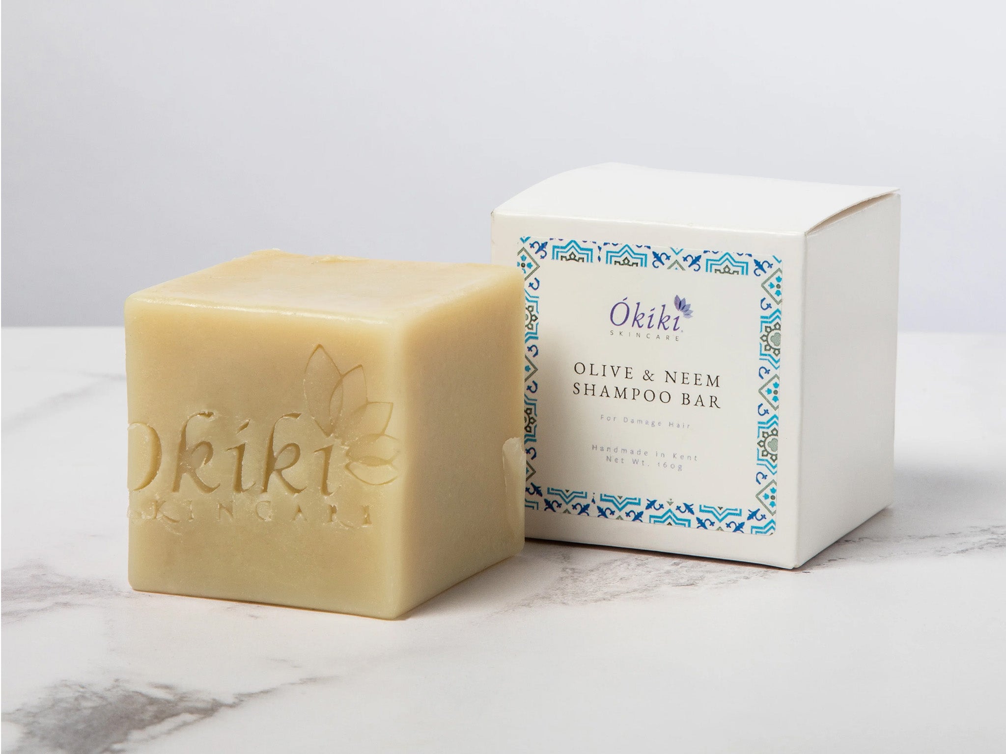 Okiki Skincare olive oil and neem shampoo bar