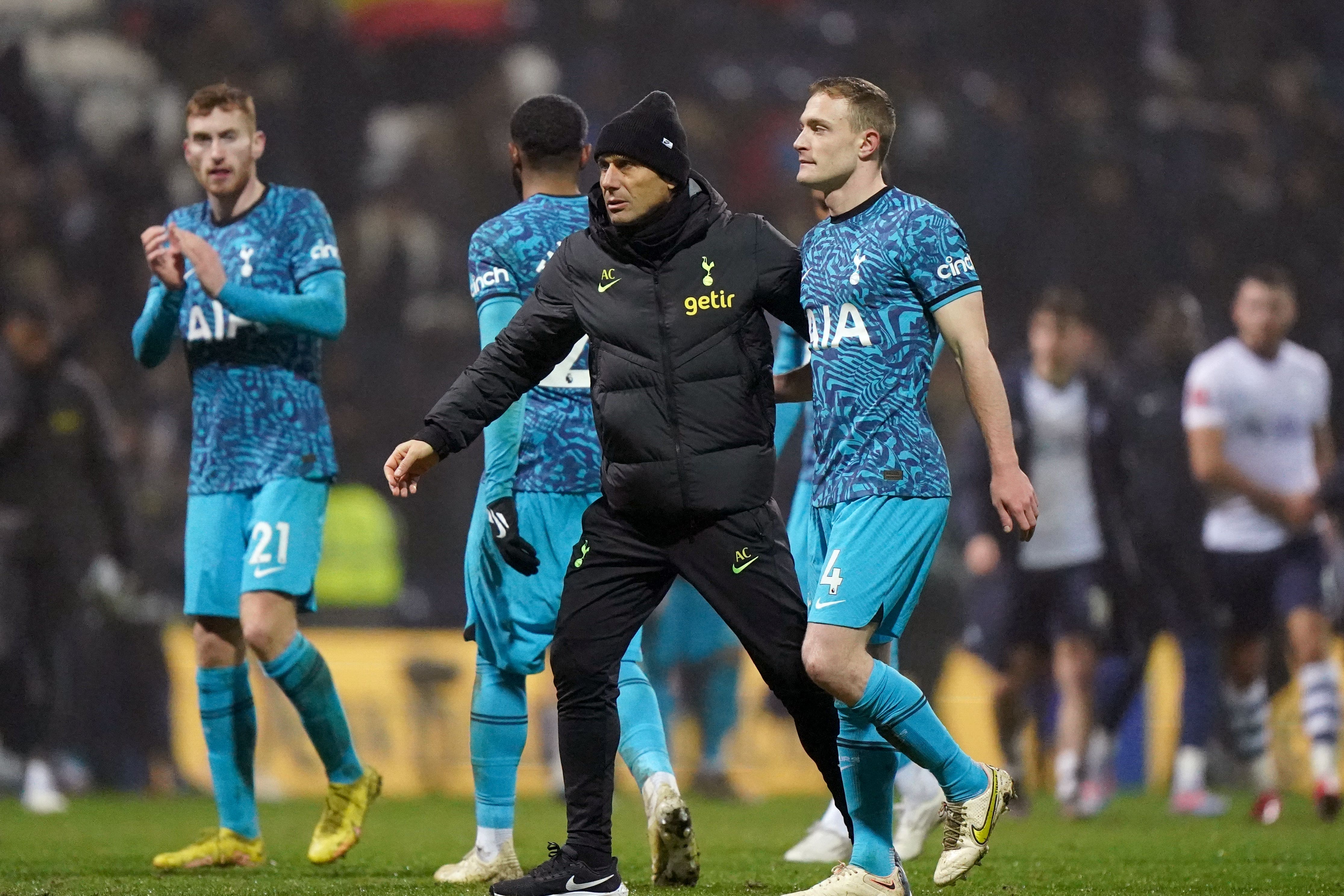 Antonio Conte will be involved in team selection for Tottenham’s match with Manchester City (Tim Goode/PA)