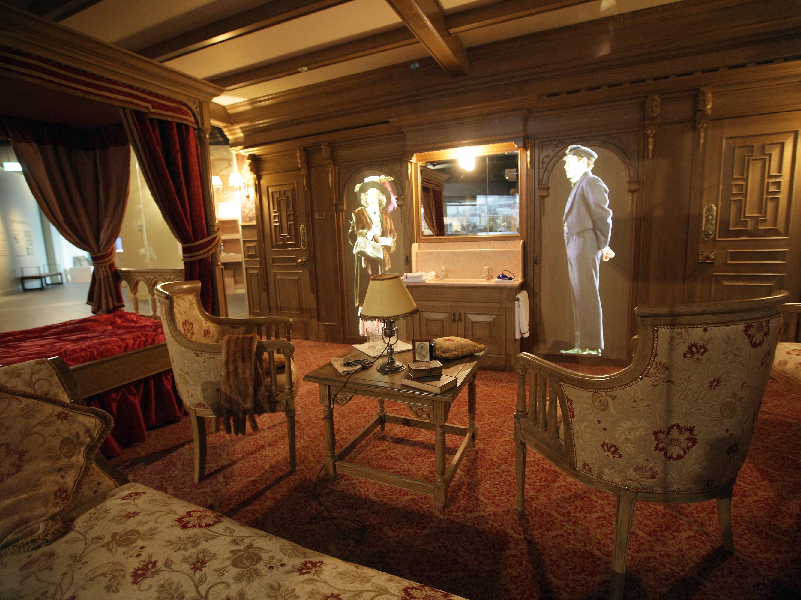 A replica of one of the ship’s first-class cabins, as seen at Titanic Belfast