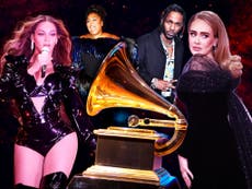 Grammys 2023 – live: Beyonce nears history-making win as Quavo pays tribute to Takeoff