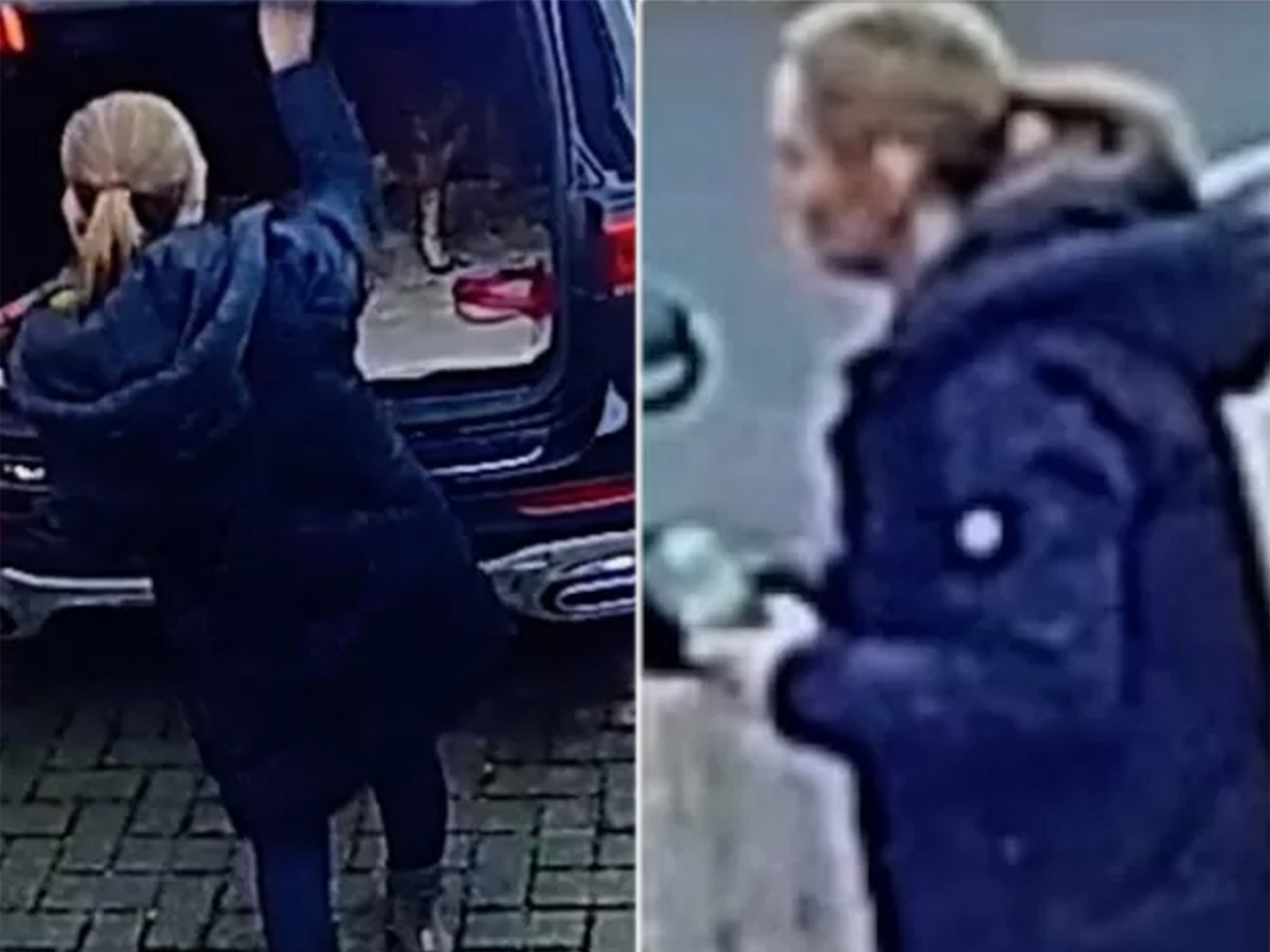 Images show the mother of two loading her car the day she went missing