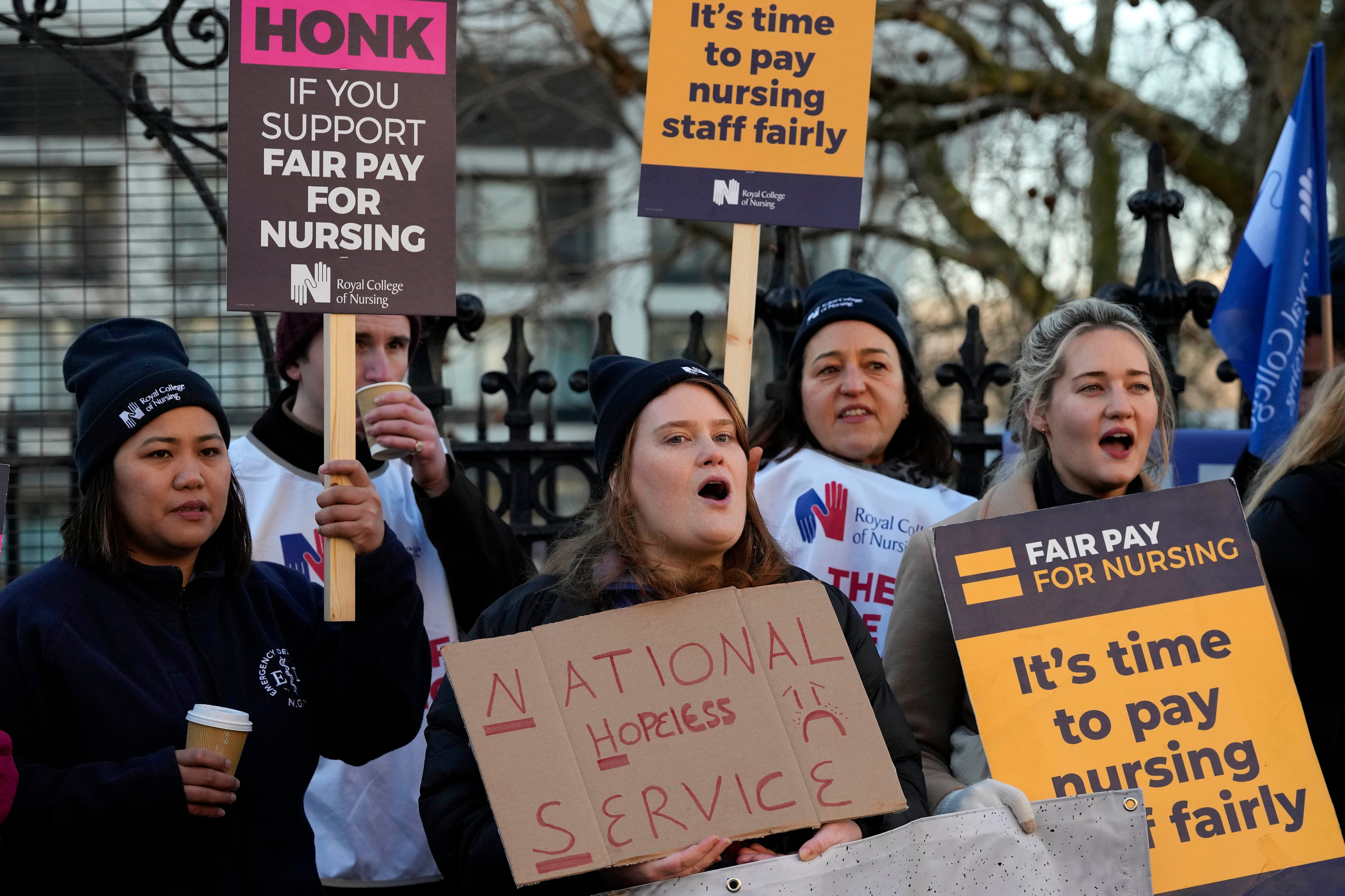 Nurse on strike in dispute over pay and conditions as living costs soar