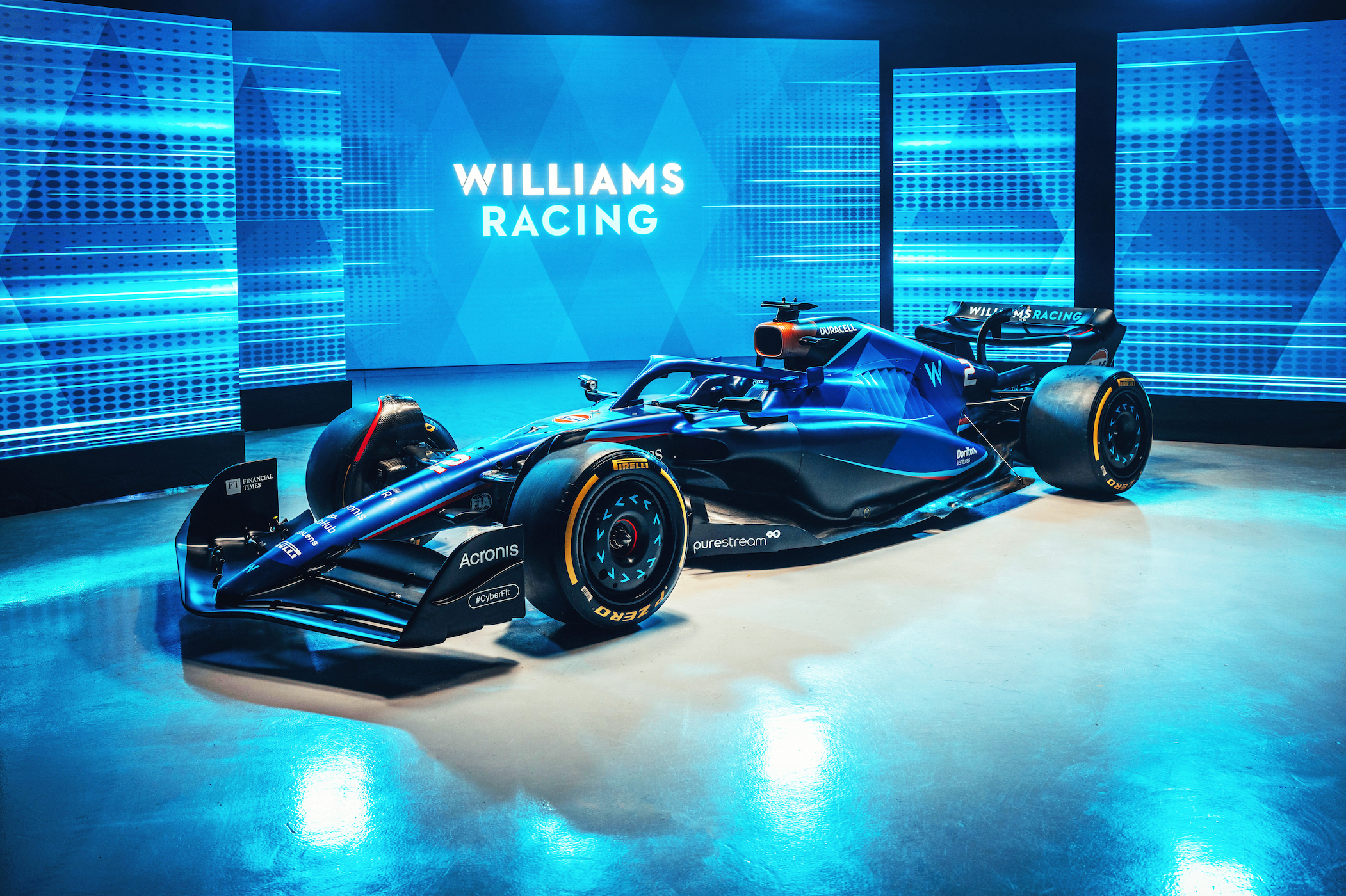 Williams revealed their striking new livery at their base in Oxford