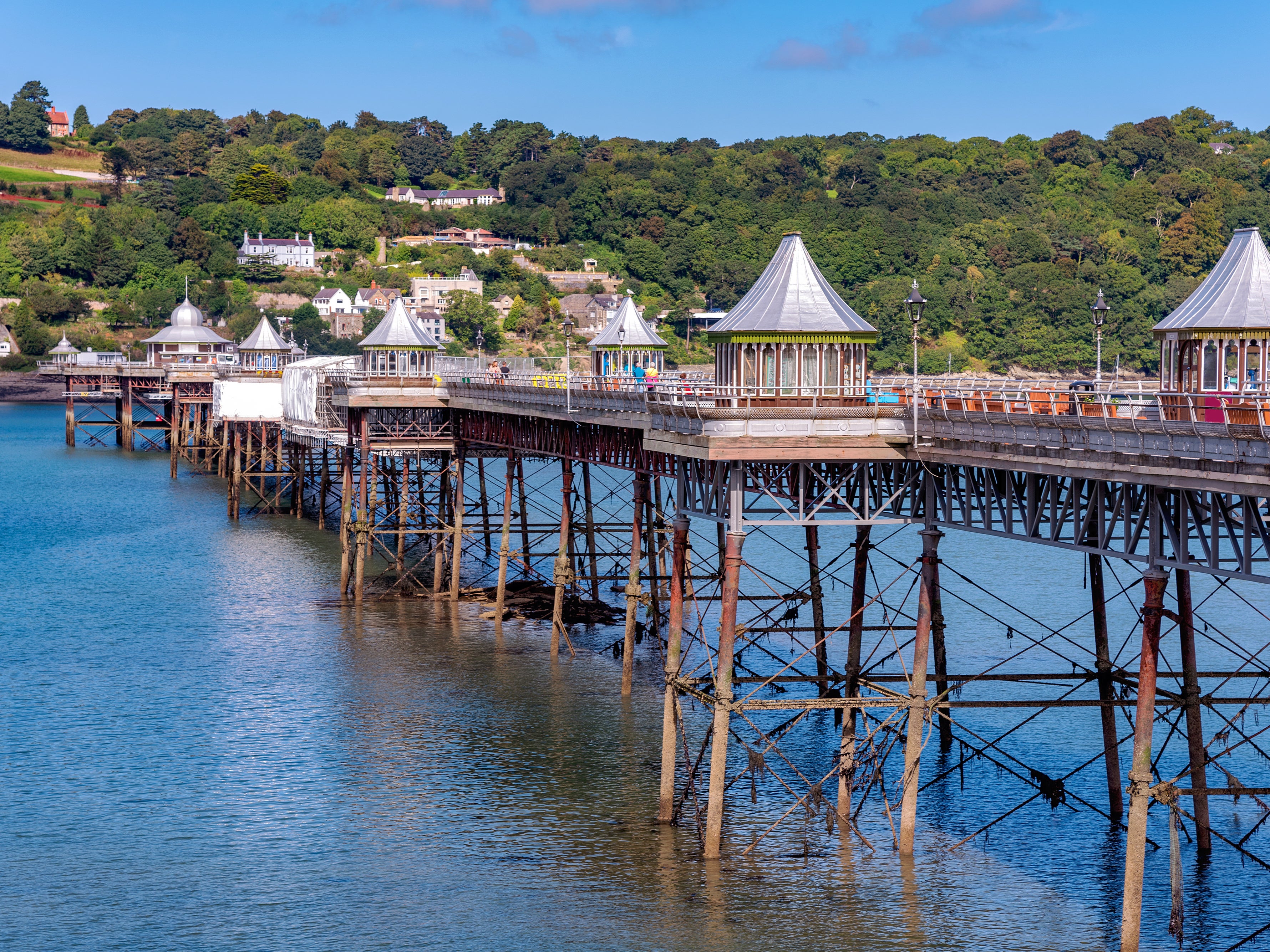 Scenic view of Garth Pier in Bangor, northwest Wales