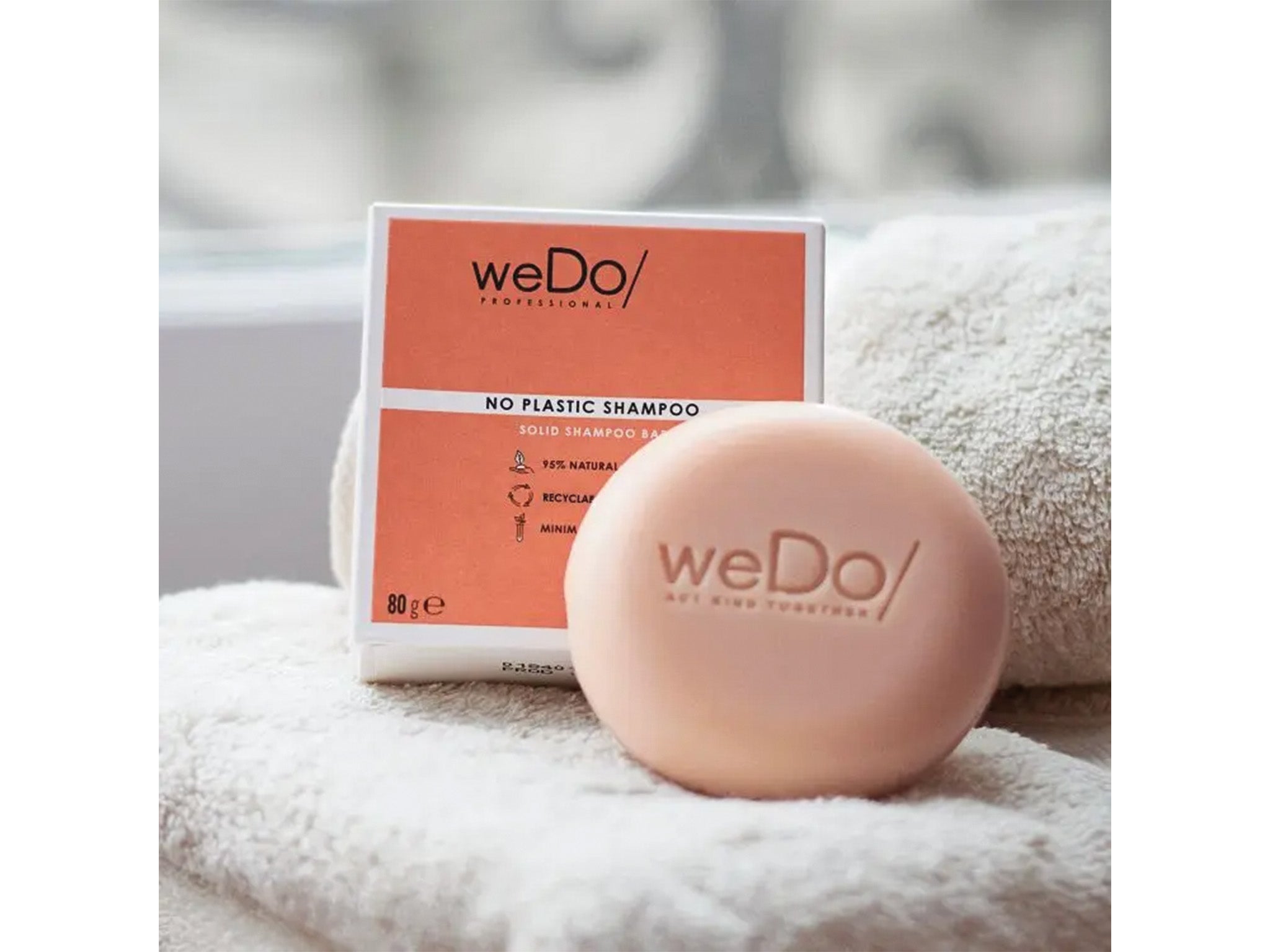 Wedo moisture and shine no plastic shampoo bar for normal or damaged hair