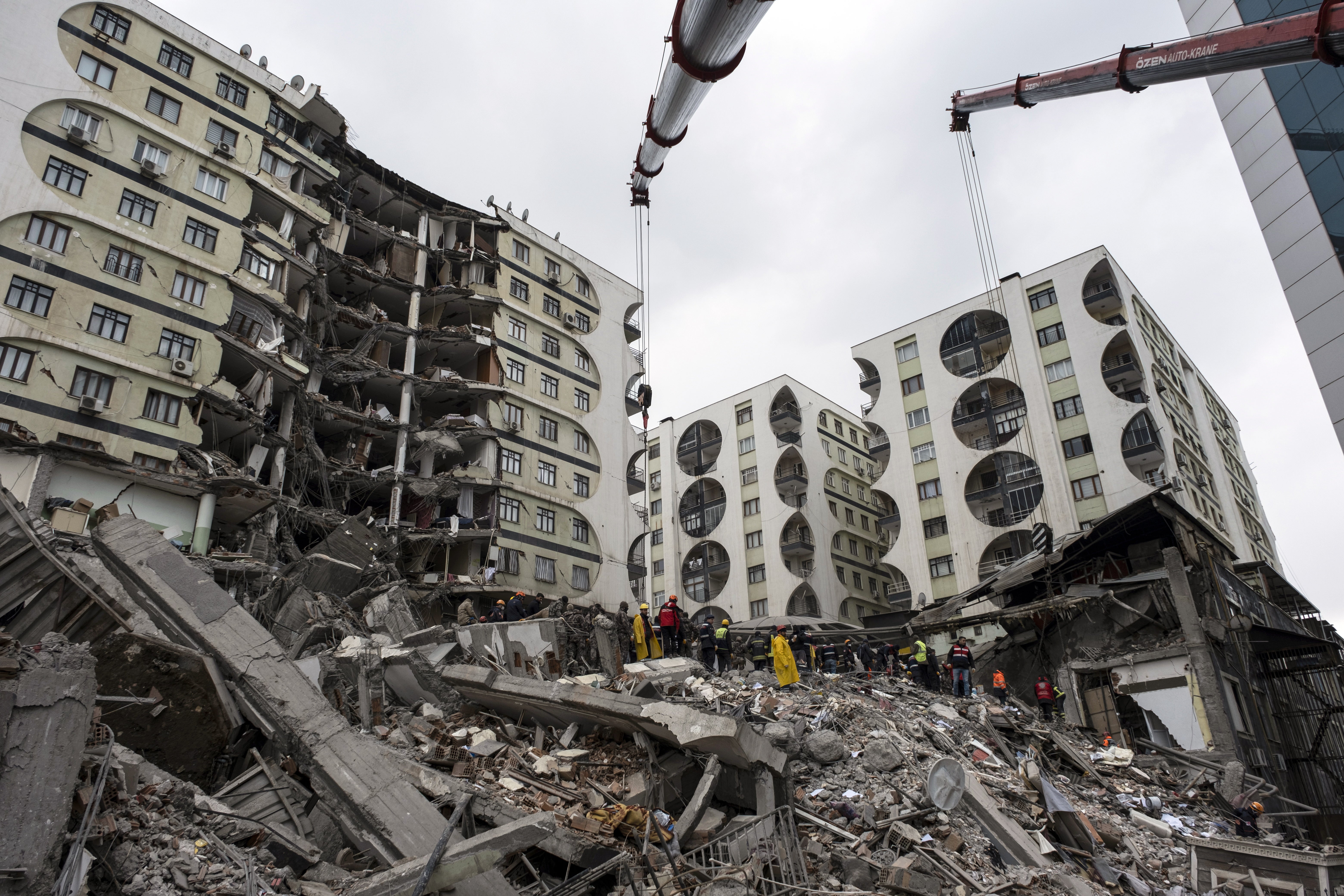 An image taken of the devastation in the city of Diyarbakir