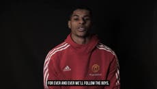 Man Utd’s Marcus Rashford reads emotional poem on 65th anniversary of Munich air disaster