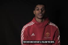 Man Utd’s Marcus Rashford reads emotional poem on 65th anniversary of Munich air disaster