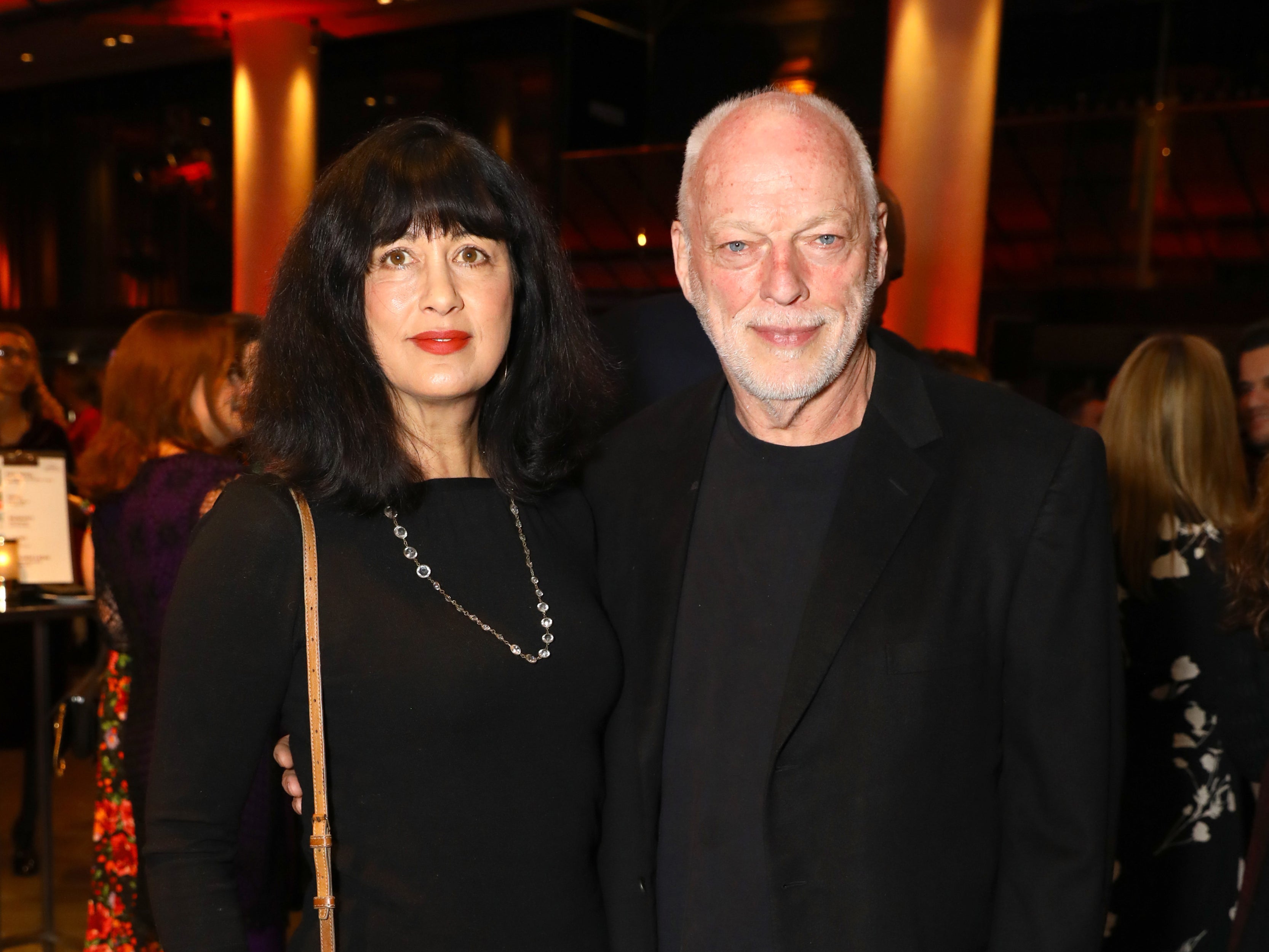 Polly Samson and David Gilmour pictured at the Costa Book Awards in 2020