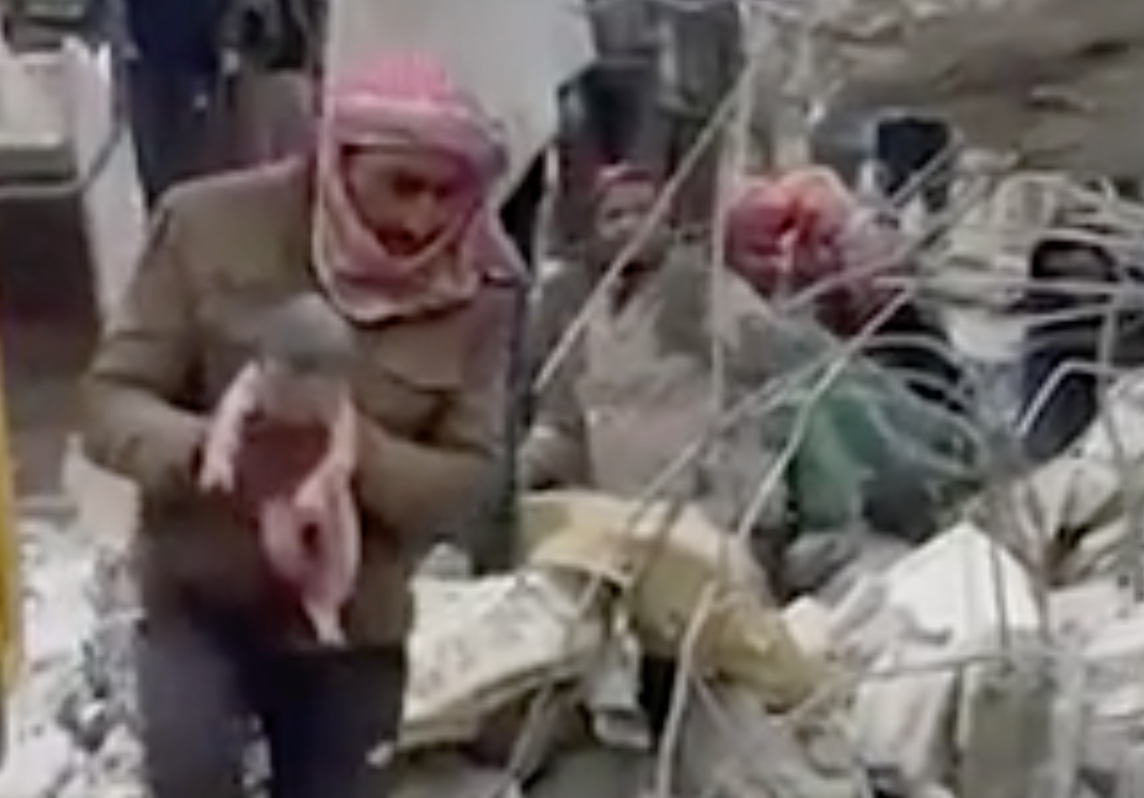 Miracle baby born in Turkey earthquake rubble as mother trapped during labour dies