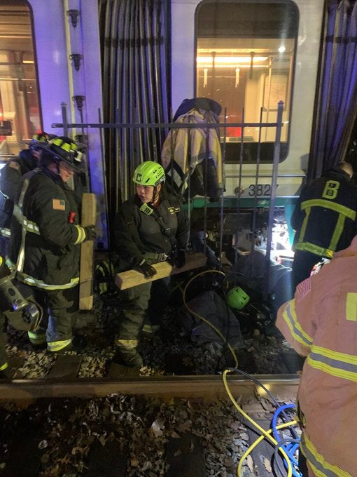 Boston Fire shared an image from the rescue effort on Twitter