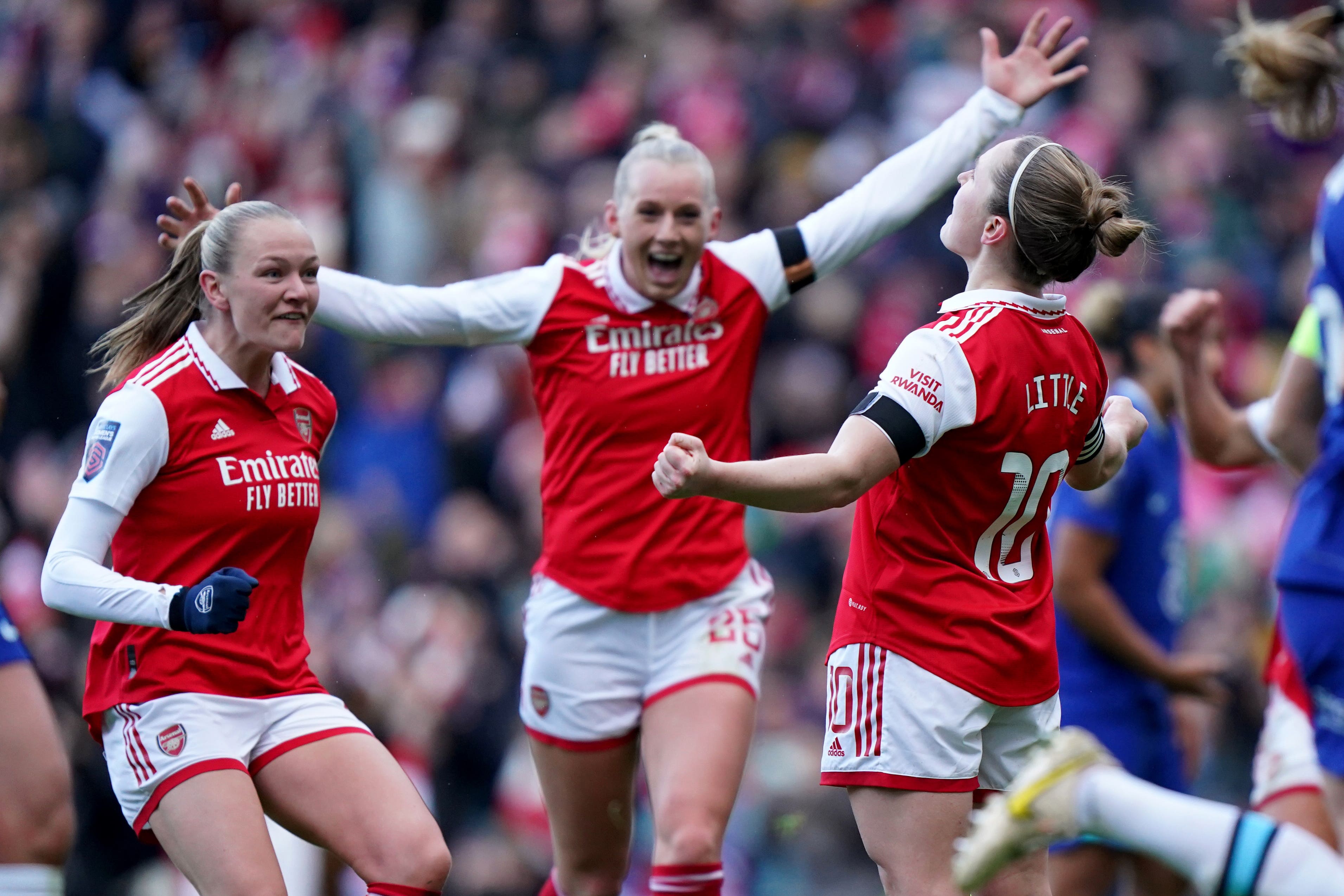 The Women’s Super League (WSL) attracted more than 8m unique viewers in 2022, revealed new research (Tim Goode/PA)