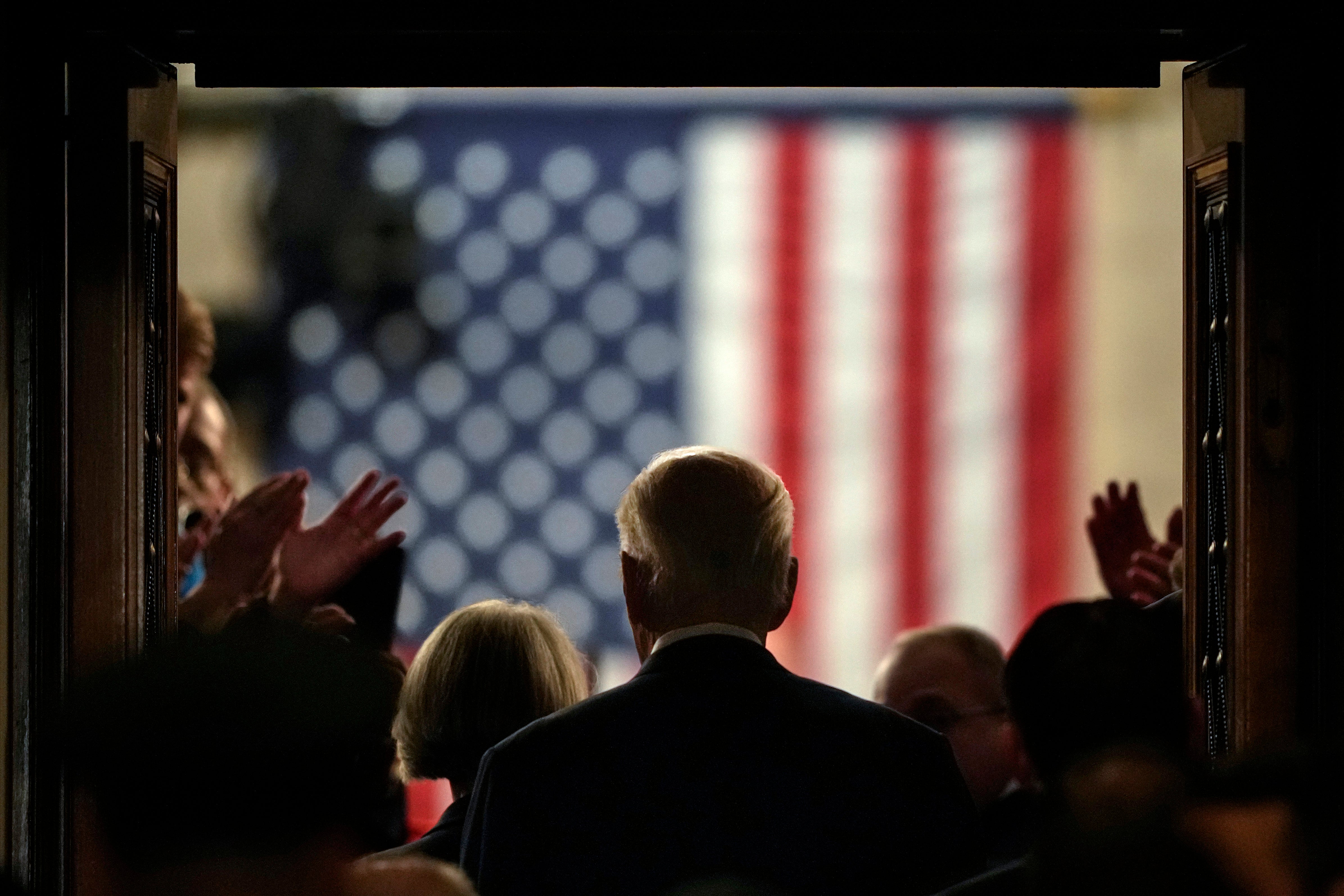 President Joe Biden arrives to deliver his State of the Union