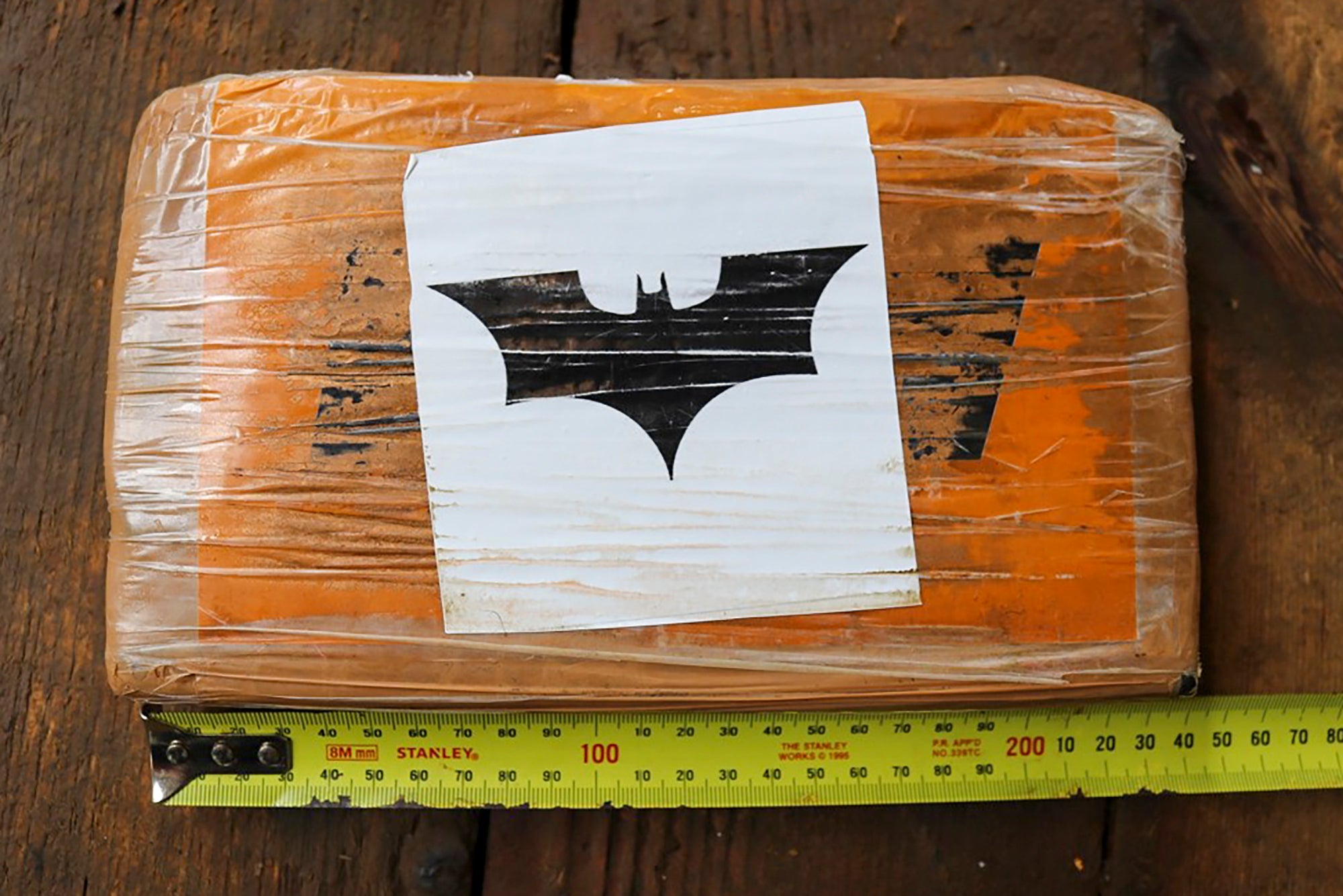 Some of the packages were labelled with a Batman symbol