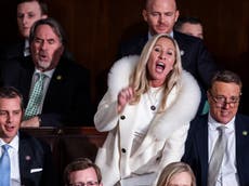 Marjorie Taylor Greene mocked for dressing ‘like Cruella de Vil’ at State of the Union 