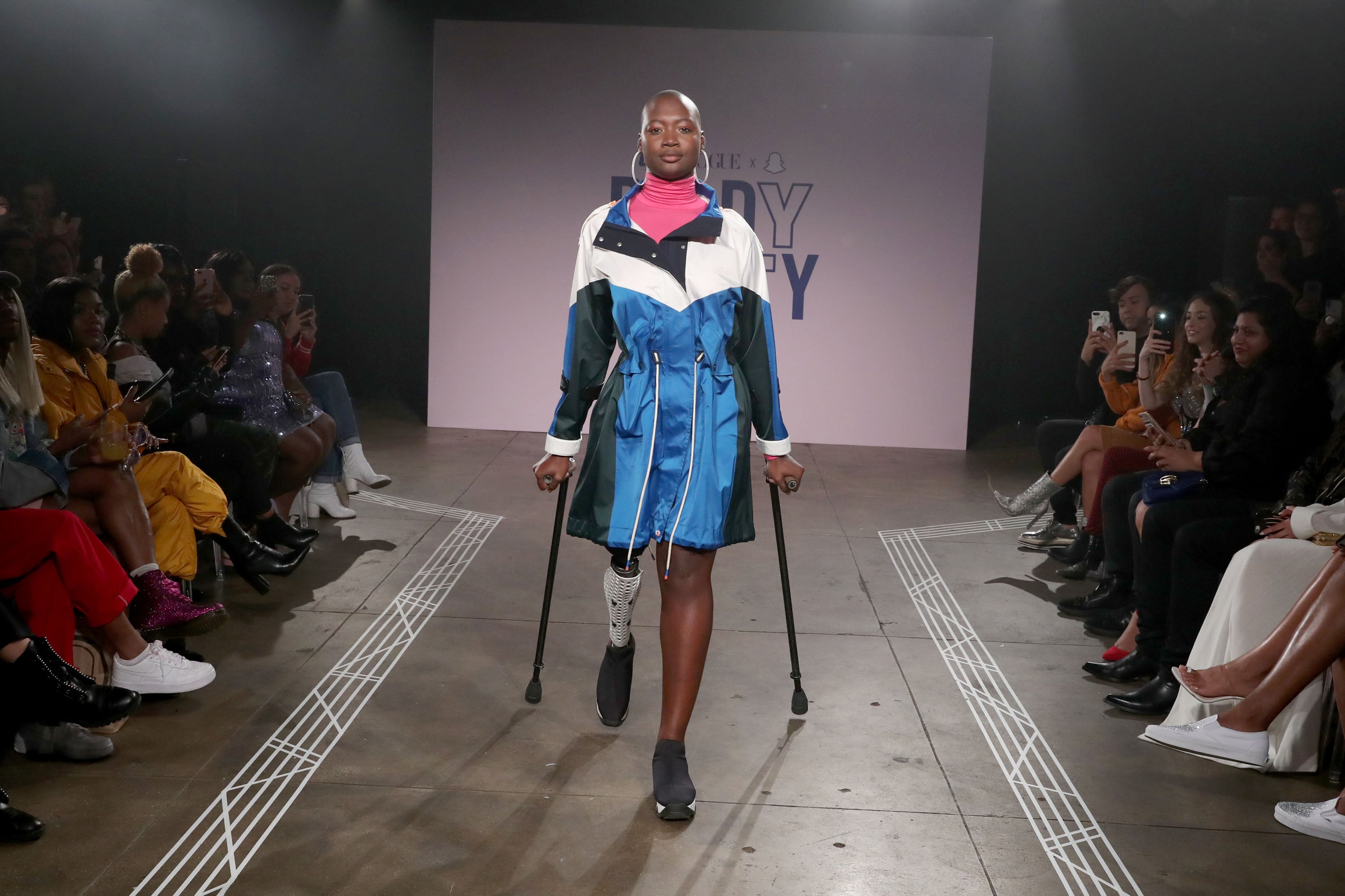 Mama Cax in Tory Sport walks the runway during Teen Vogue's Body Party Presented By Snapchat on September 11, 2018