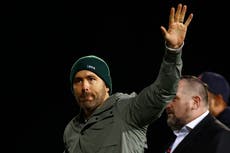 Ryan Reynolds reacts to Wrexham’s FA Cup exit