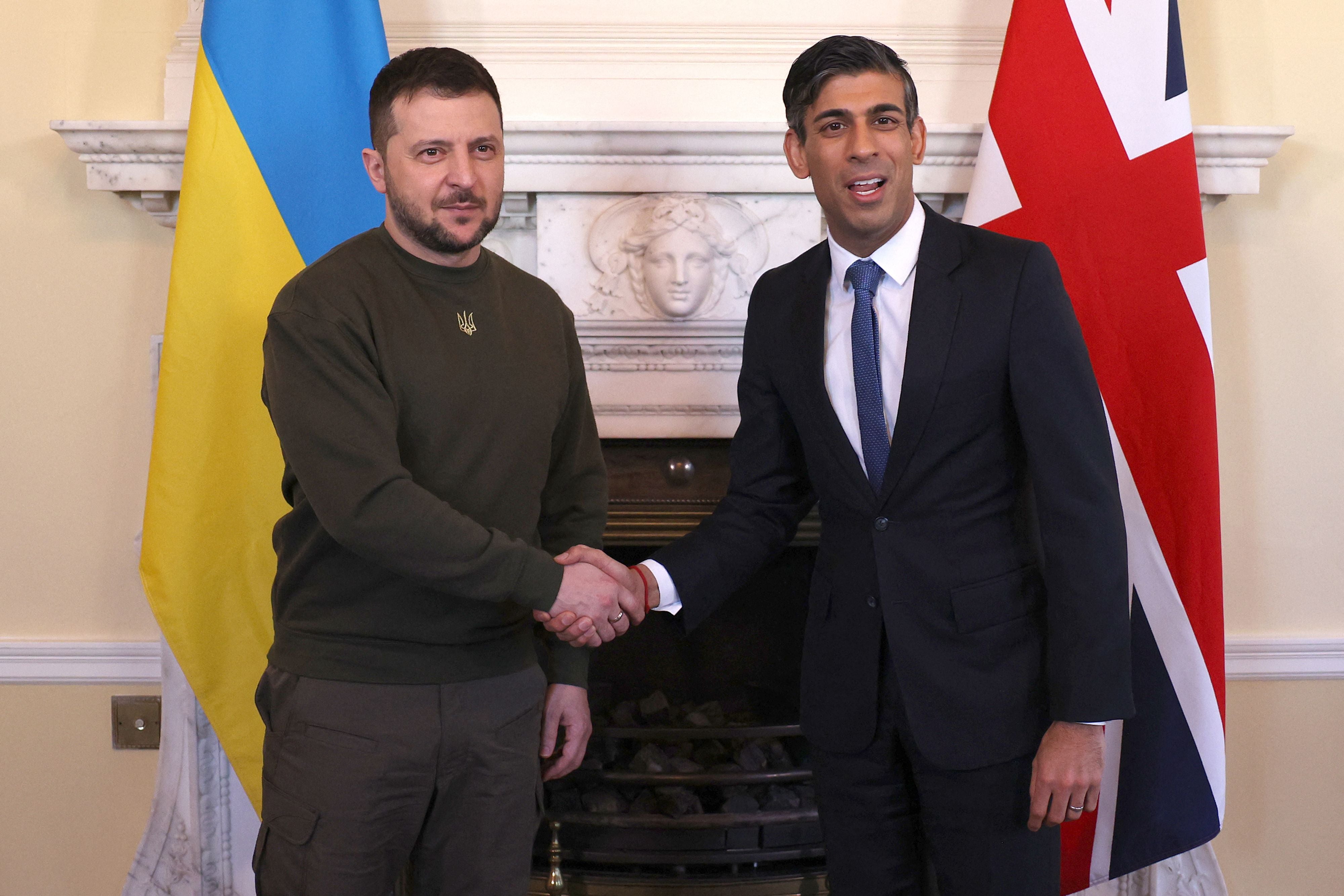 Sunak and Zelensky in Downing Street