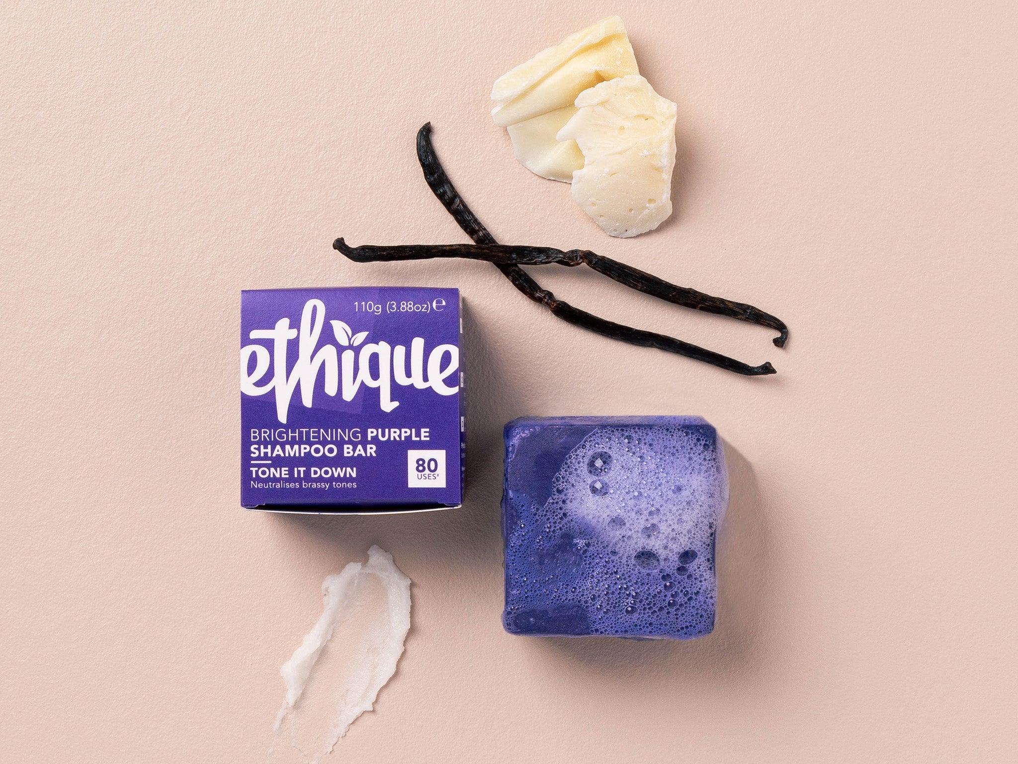 Ethique tone it down brightening purple shampoo bar