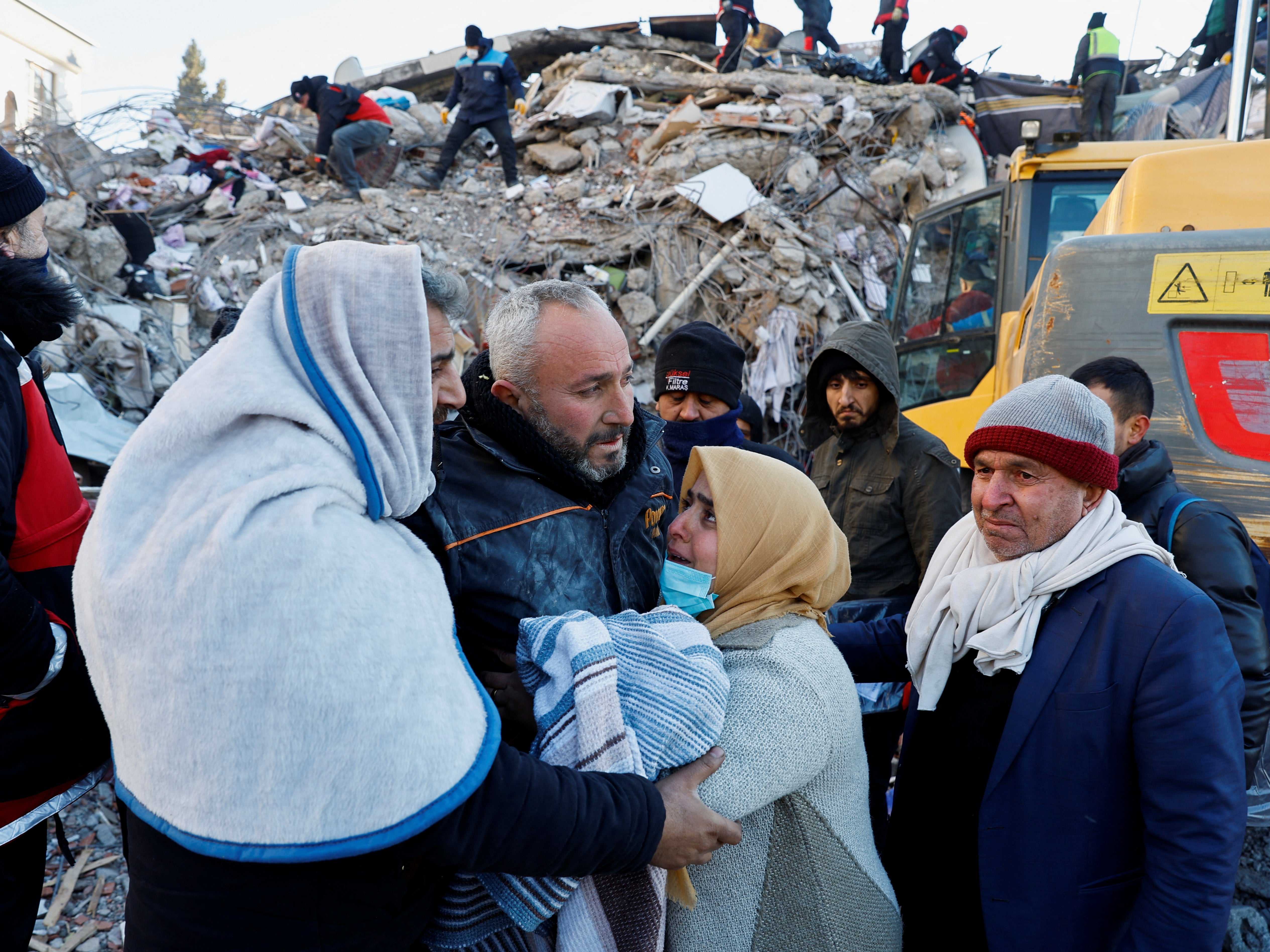 Rescuers continue to work to find survivors after the earthquakes left thousands of people dead