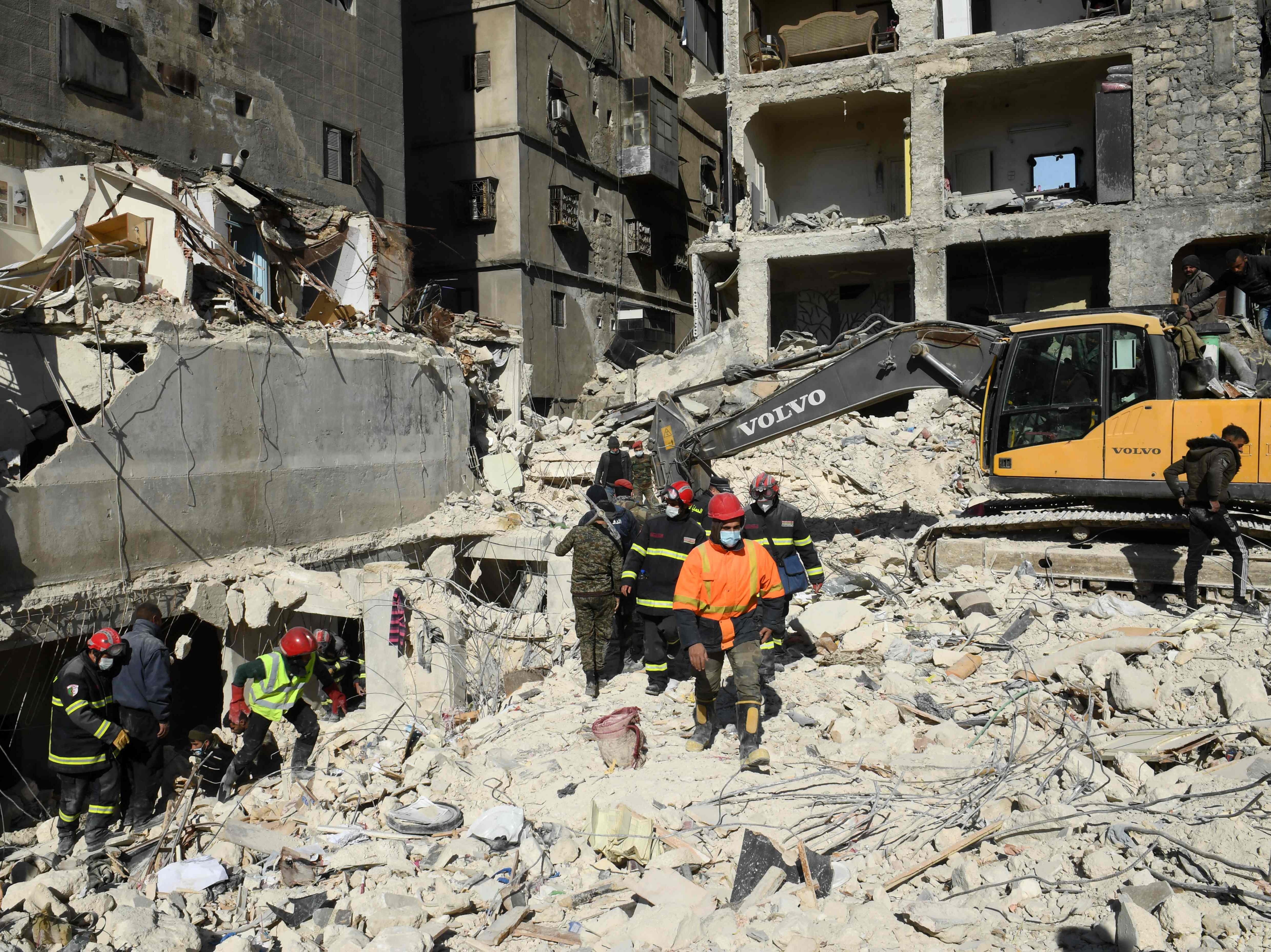 Search and rescue operations in Syria's northern city of Aleppo