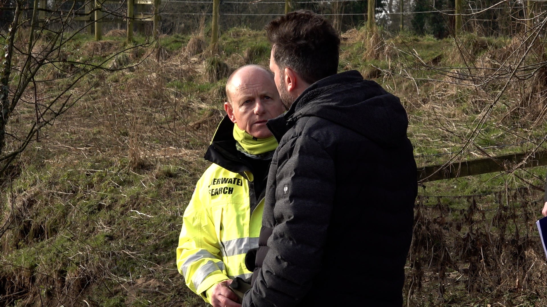 Paul Ansell, right, talks with Paul Faulding