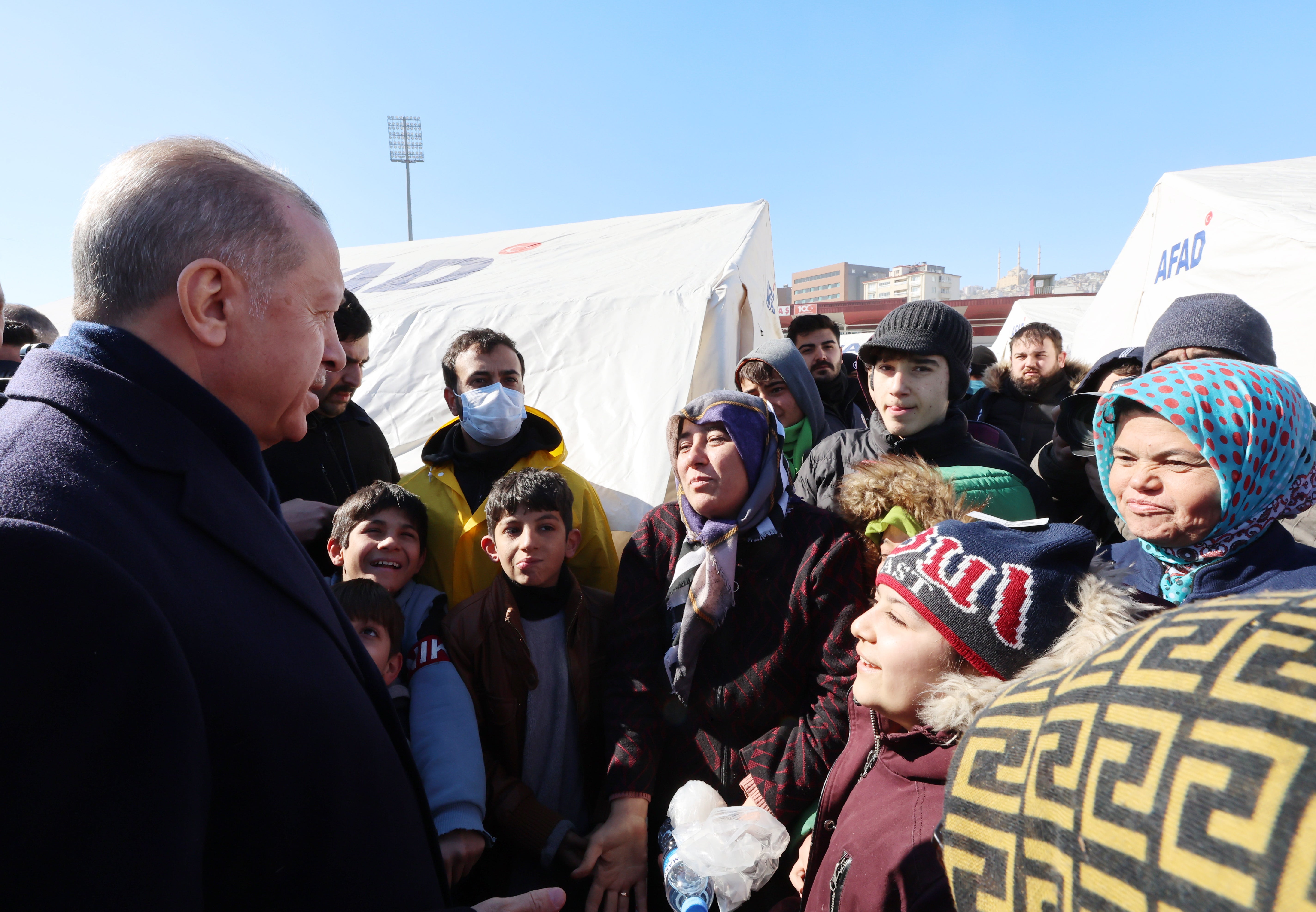 Recep Tayyip Erdogan visited Kahranmaras on Wednesday