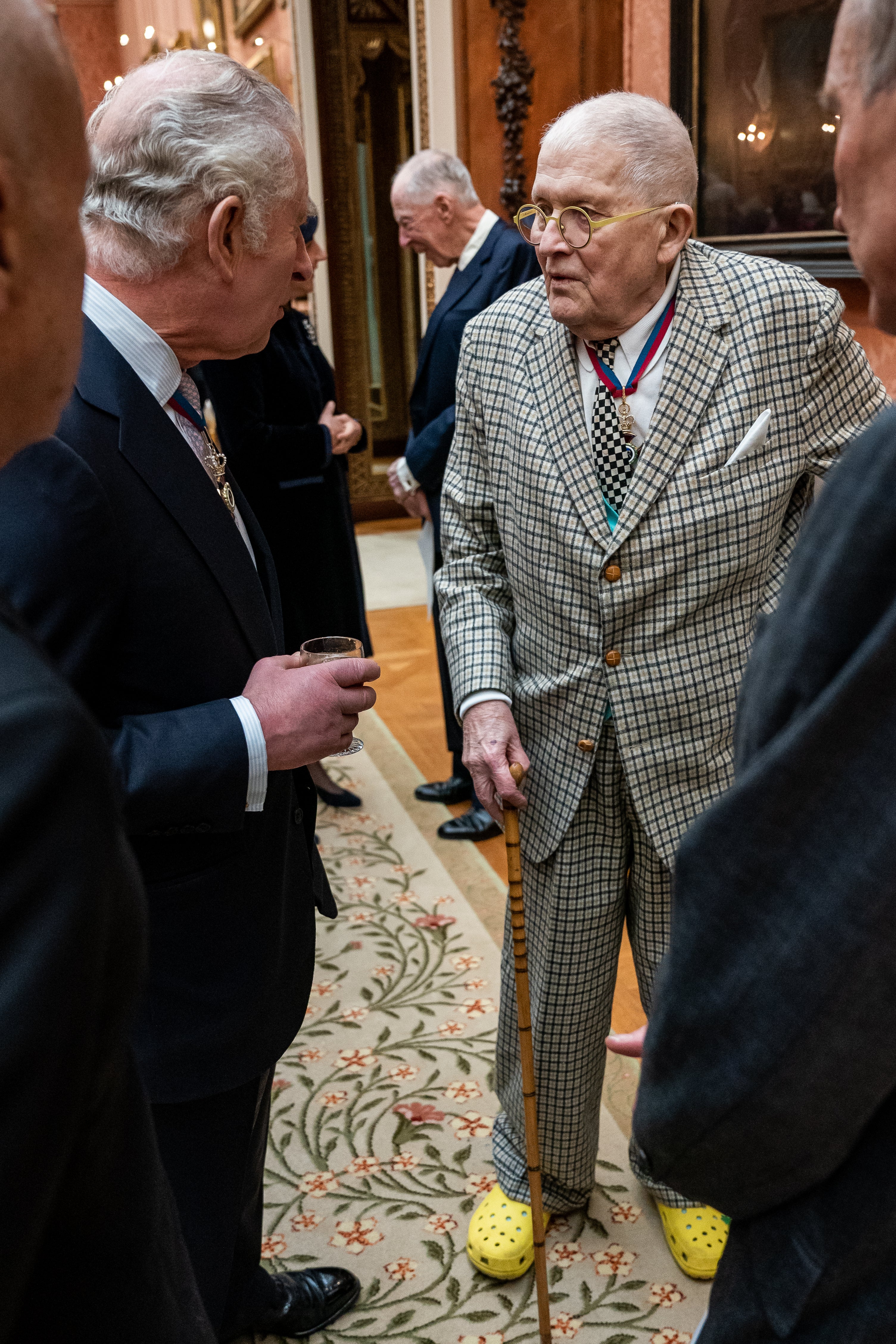 Croc monsieur: David Hockney discusses his footwear with King Charles