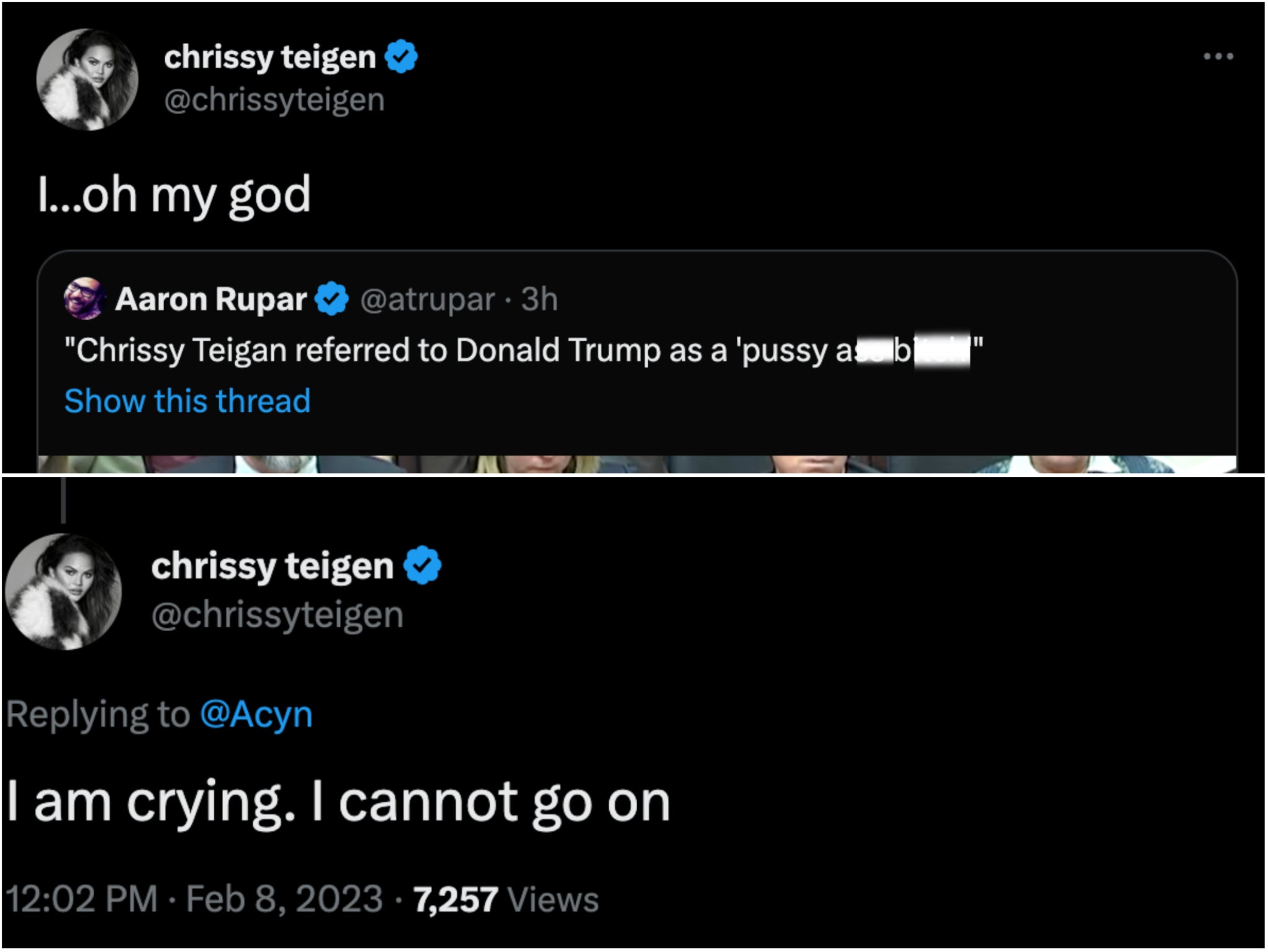 Chrissy Teigen tweet