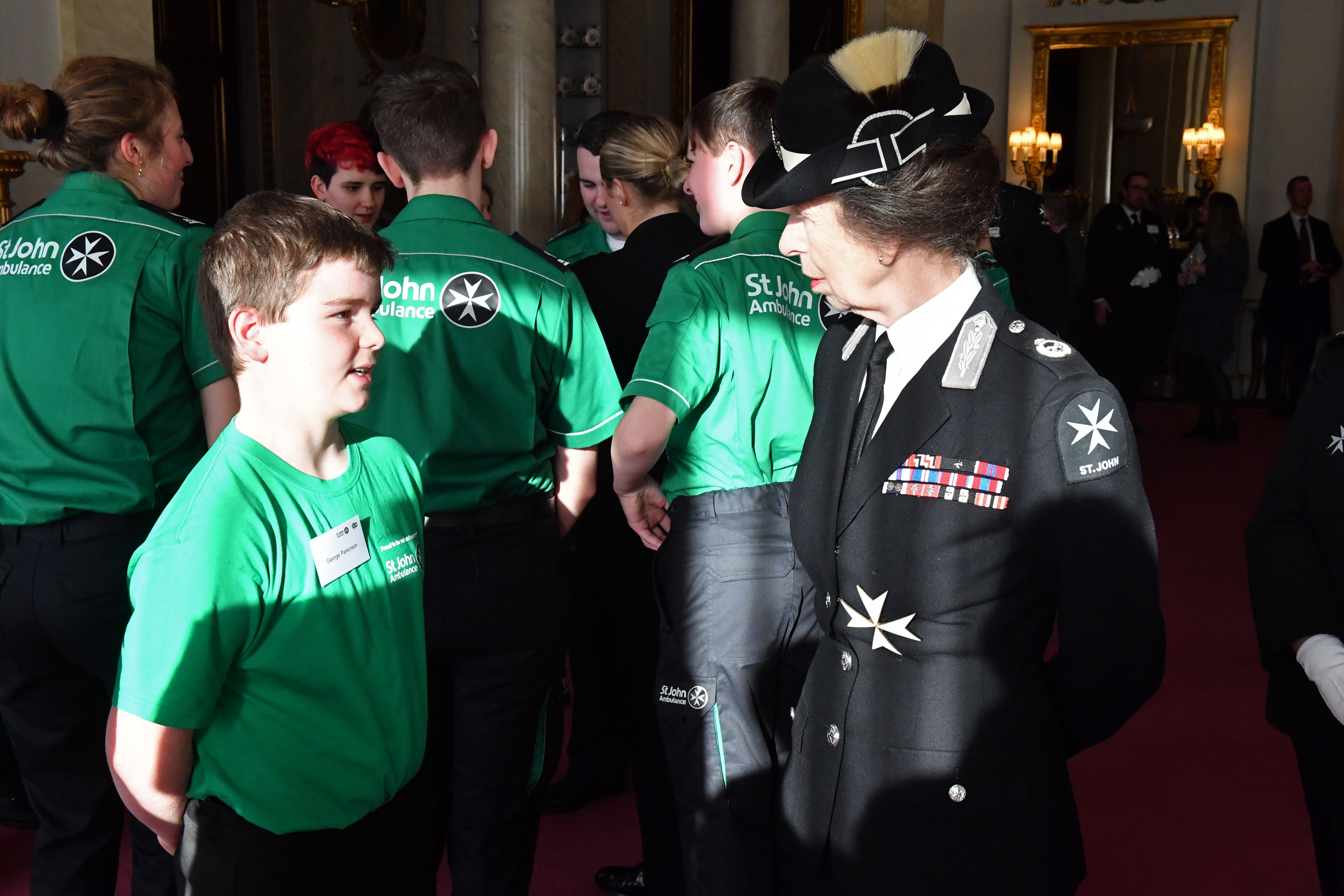 Anne meets George Parkinson (Theodore Wood Photography/PA)