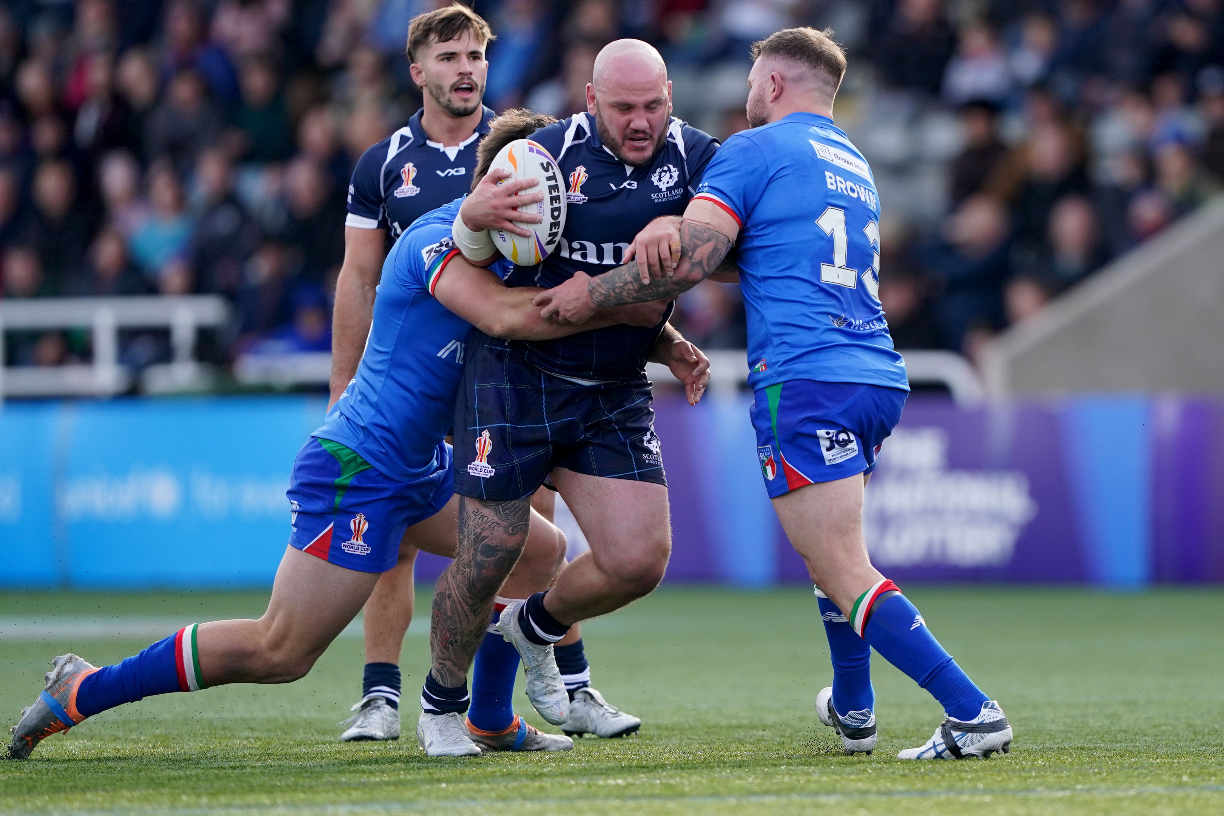 Scotland lost all three matches at last year’s Rugby League World Cup (Owen Humphreys/PA)