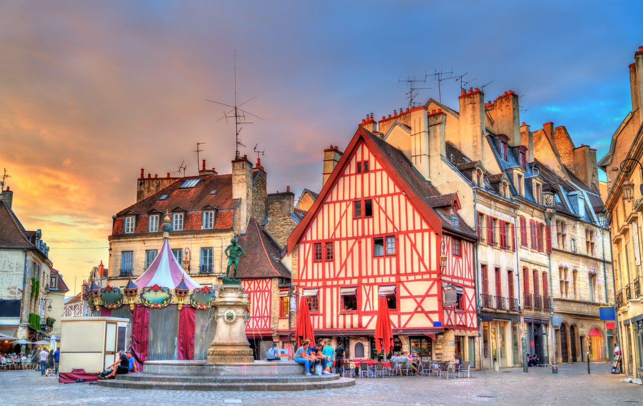 Traditional buildings in Dijon, France