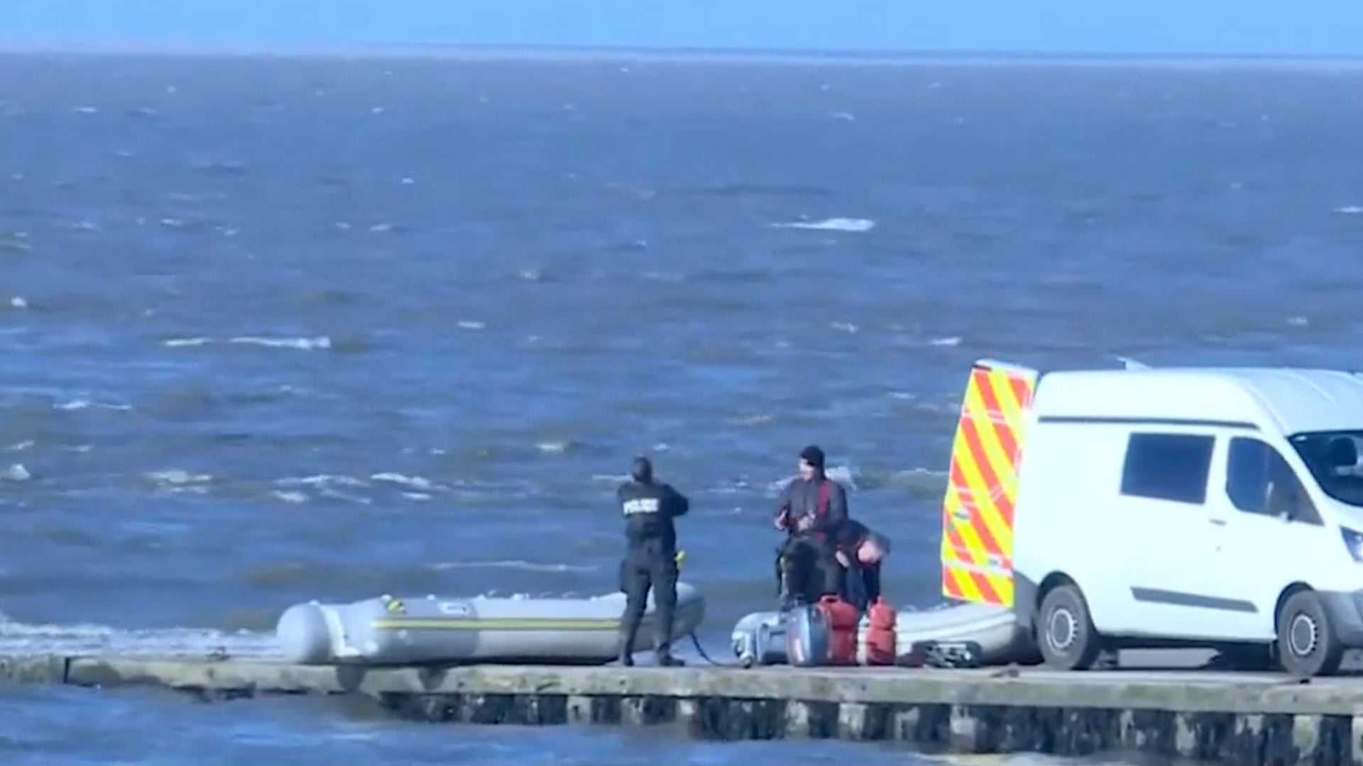 The search has moved to the coastline at Morecambe Bay