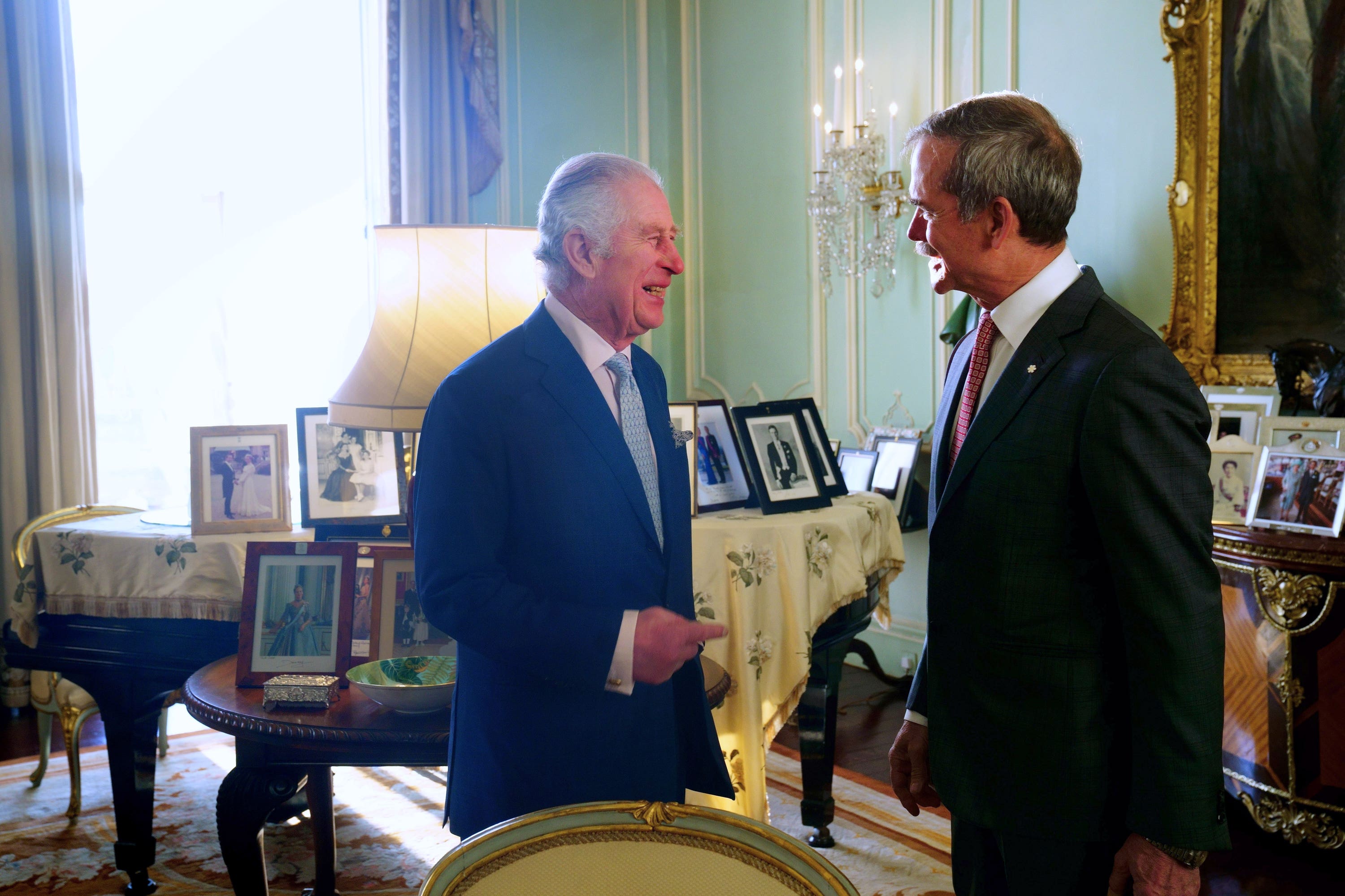 King Charles III receives astronaut Chris Hadfield from Canada (Victoria Jones/PA)