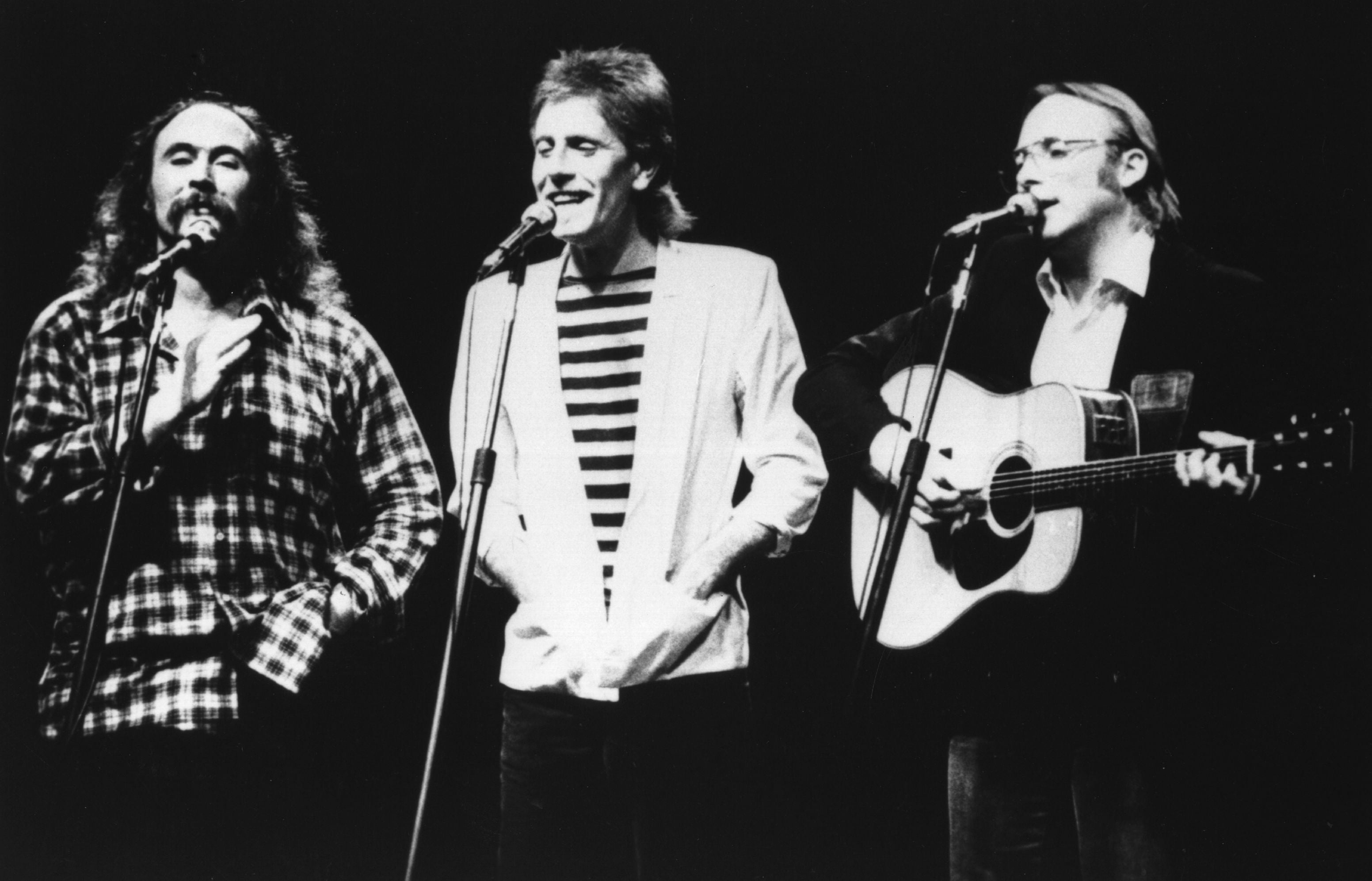 From L-R: Crosby, Stills and Nash in 1983