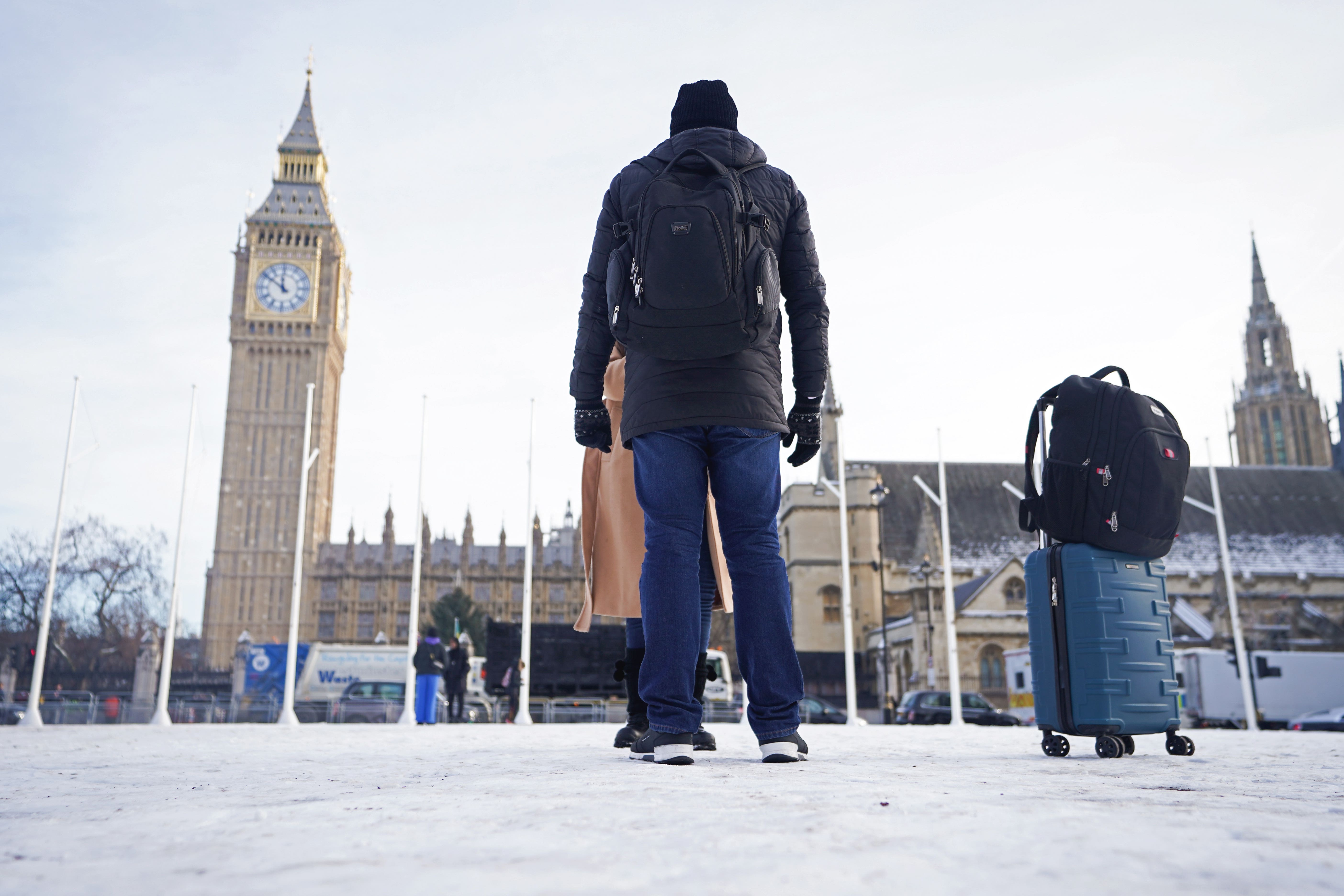 December’s snowfall is thought to have hit the retail sector (James Manning/PA)