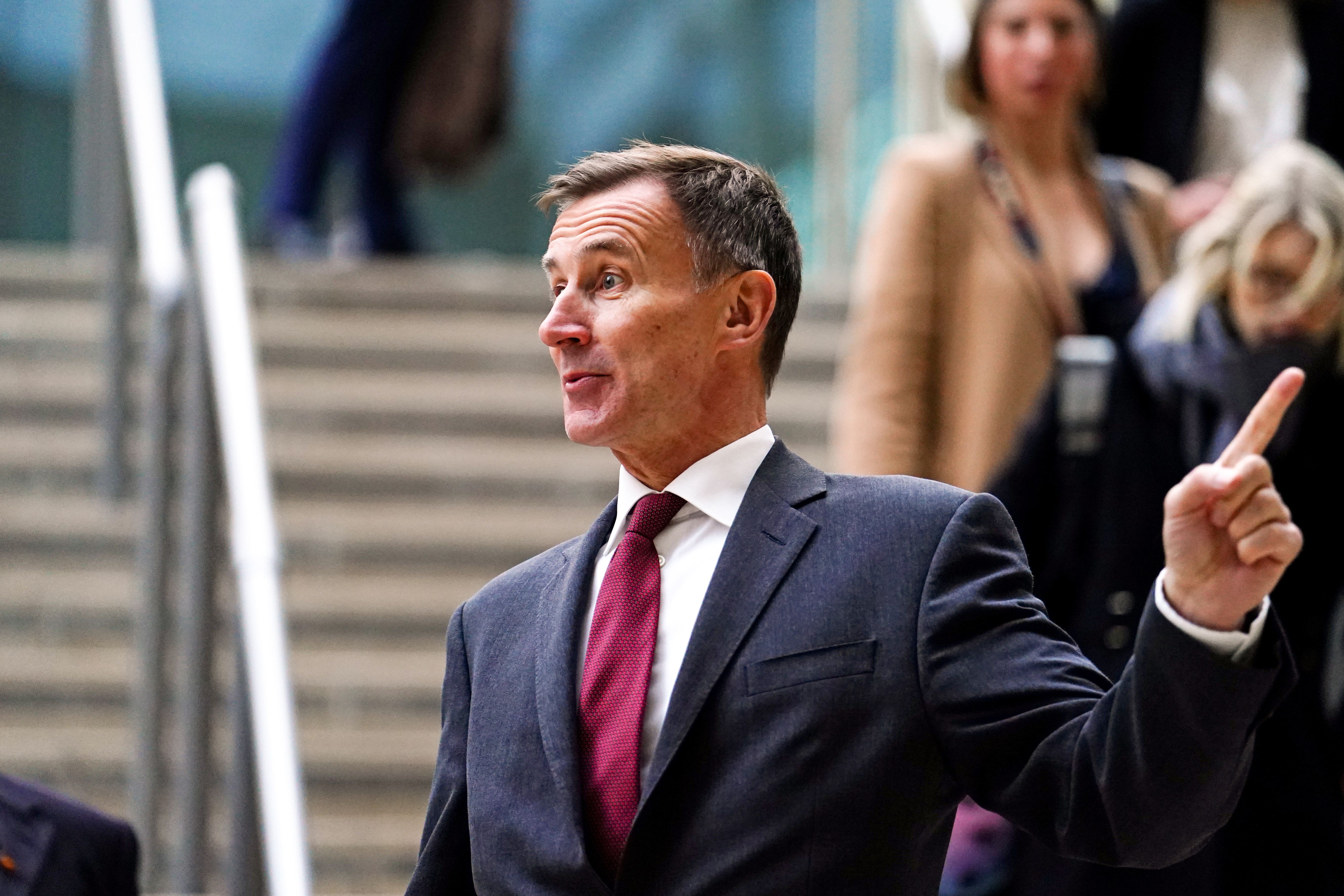 Chancellor Jeremy Hunt said that the UK had good prospects to grow (Jordan Pettitt/PA)